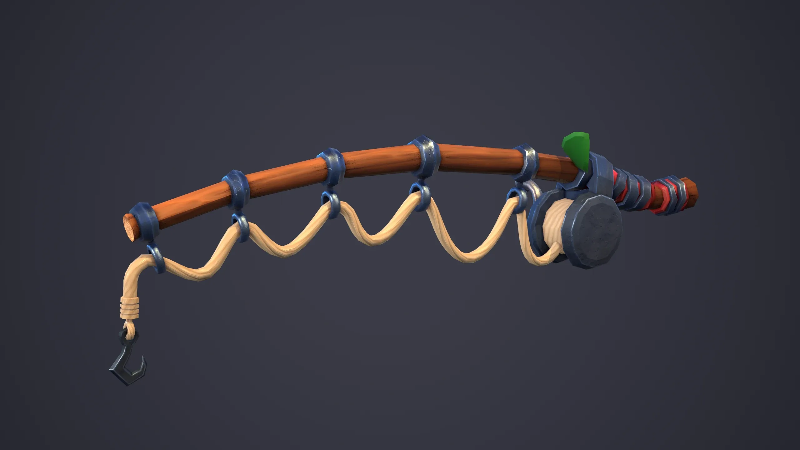 Stylized Fishing Rod | Lowpoly | Gameready
