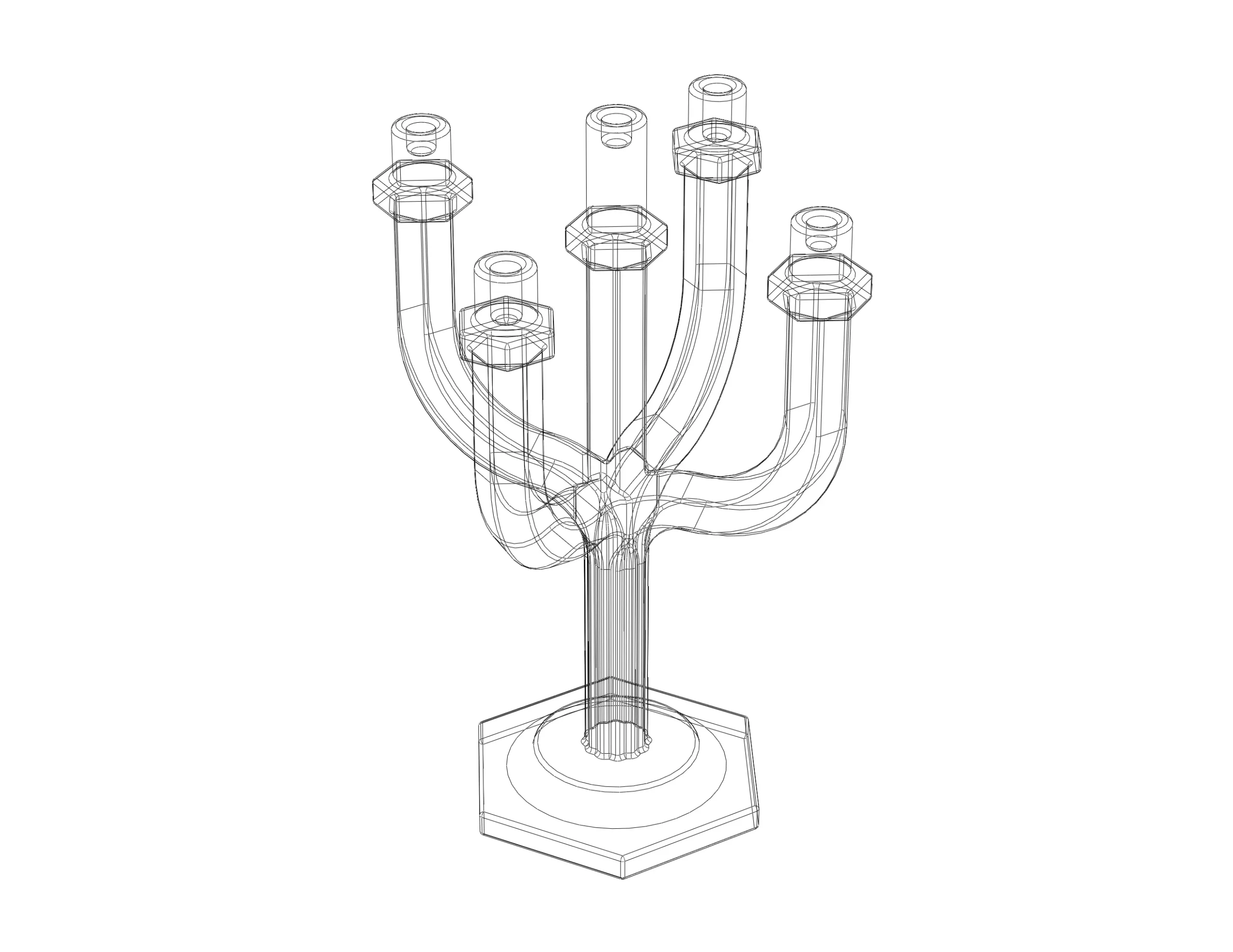 Hexagonal Candle Tree Holders