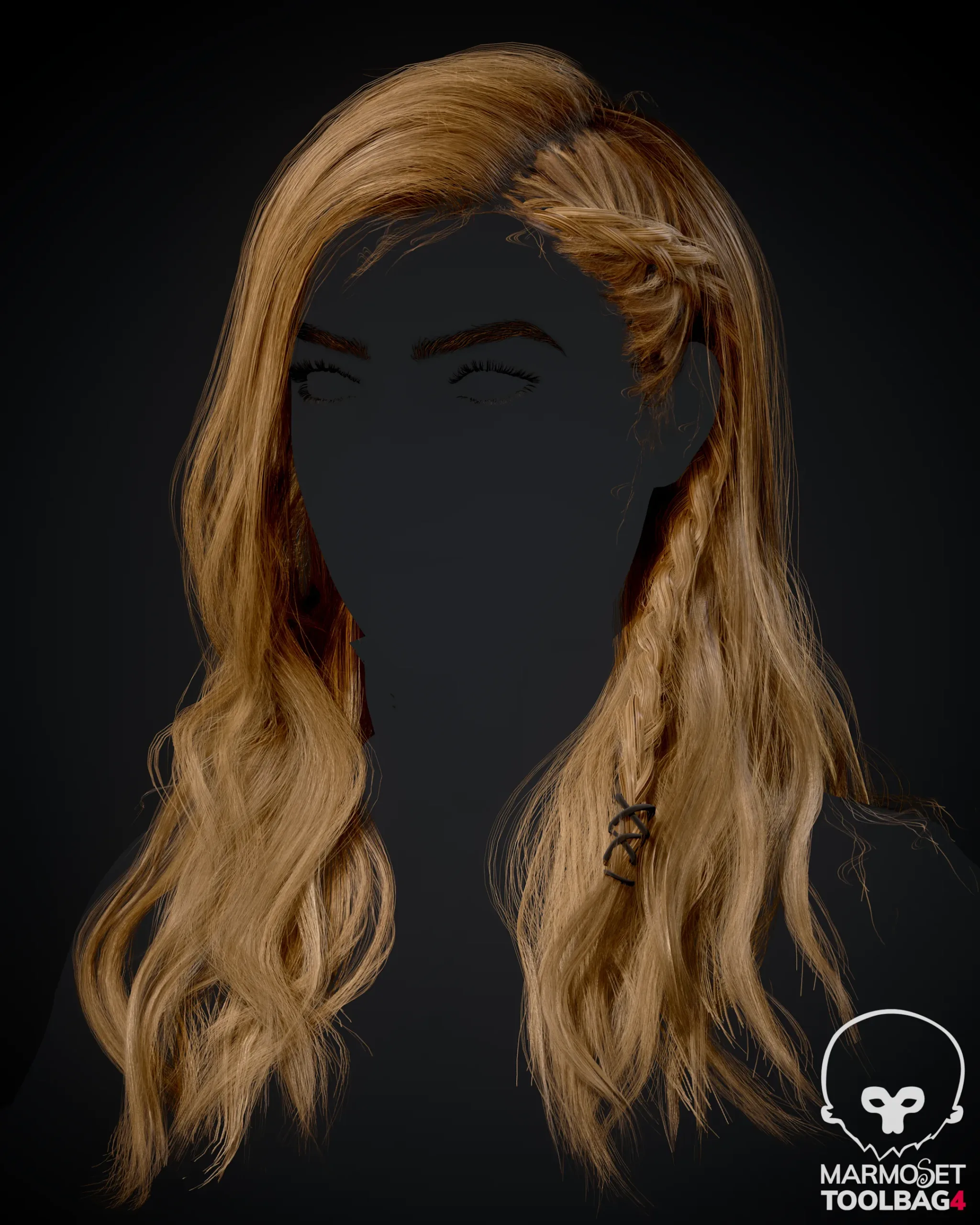 Hair Cards, Viking Hairsyle - Marmoset Toolbag 4