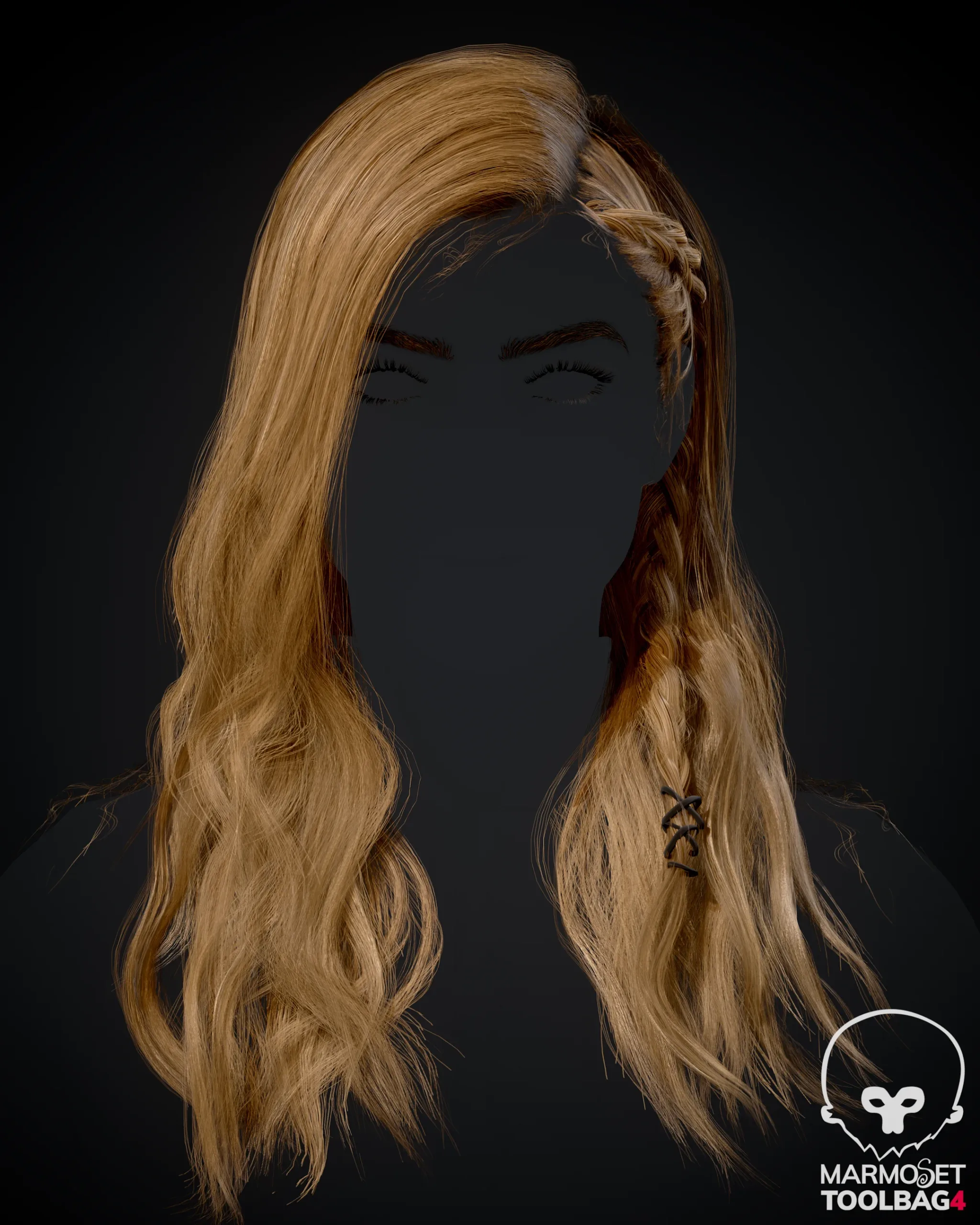 Hair Cards, Viking Hairsyle - Marmoset Toolbag 4