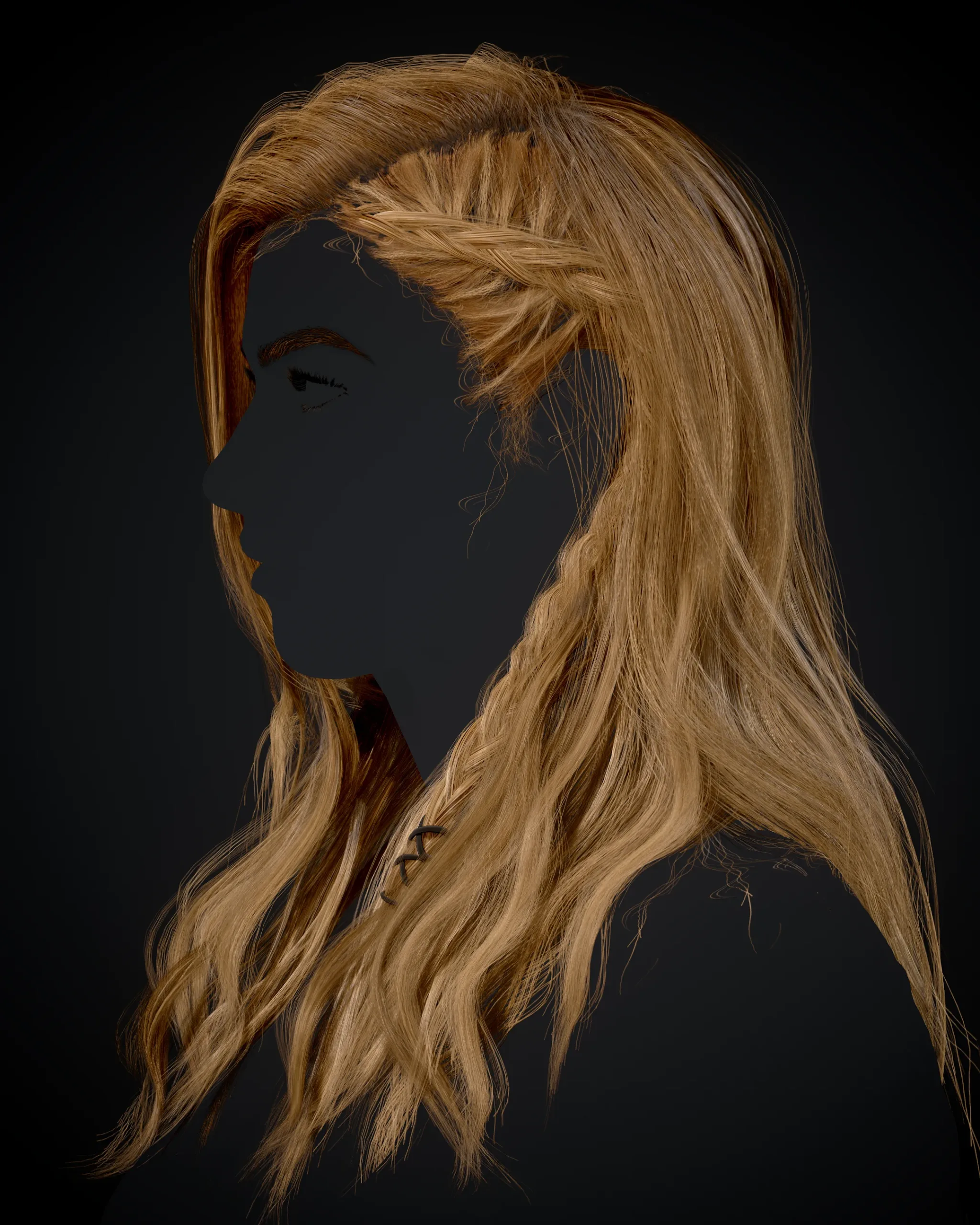 Hair Cards, Viking Hairsyle - Marmoset Toolbag 4