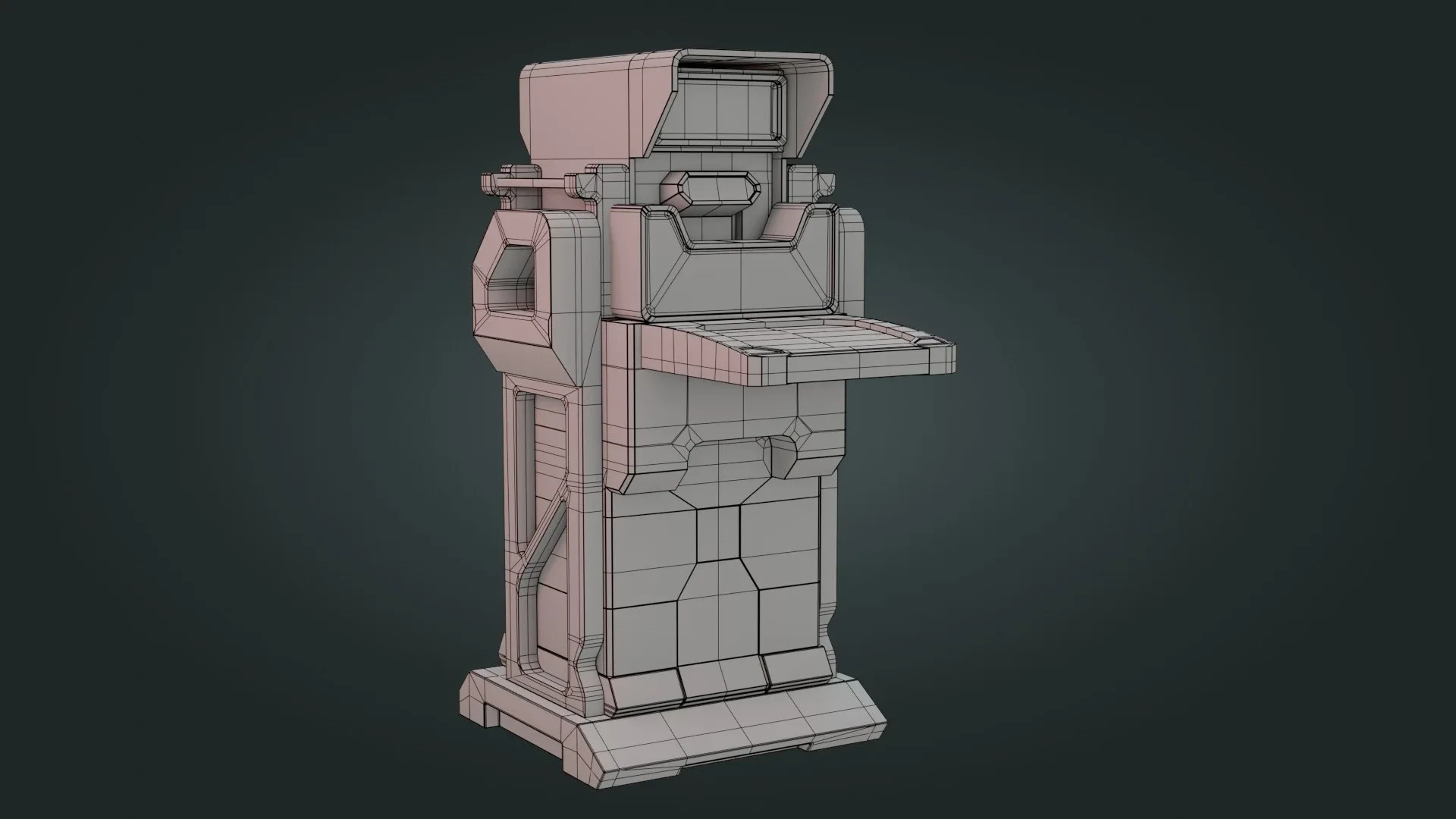 Sci-Fi Computer - Low Poly - Game Ready - PBR