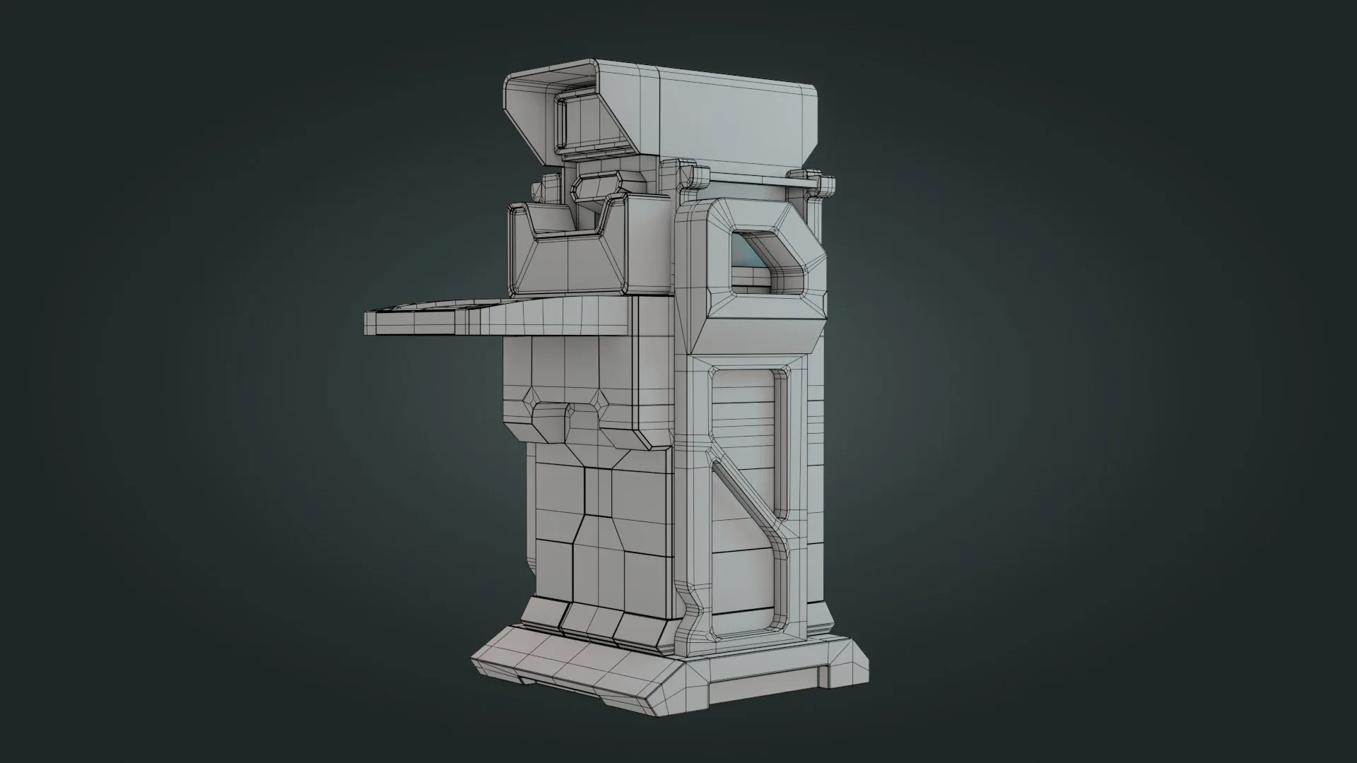 Sci-Fi Computer - Low Poly - Game Ready - PBR