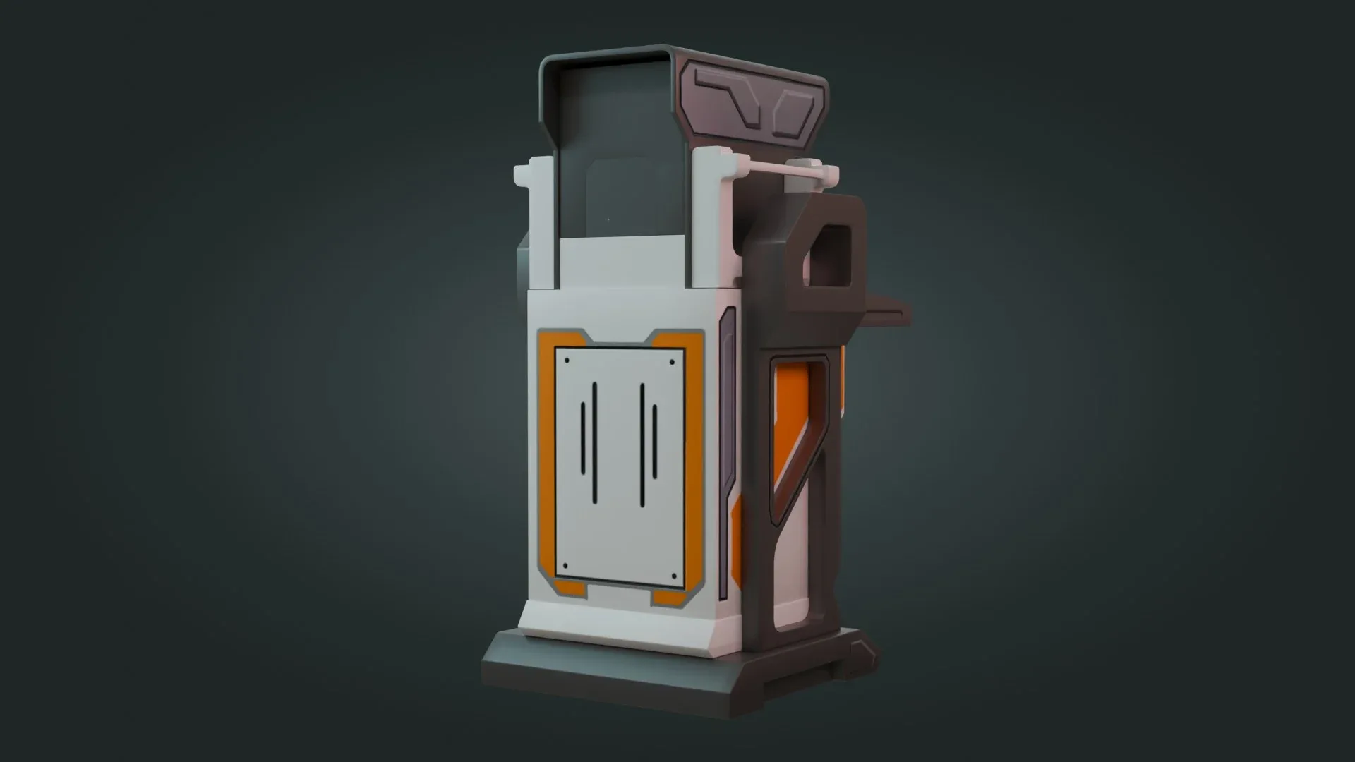 Sci-Fi Computer - Low Poly - Game Ready - PBR