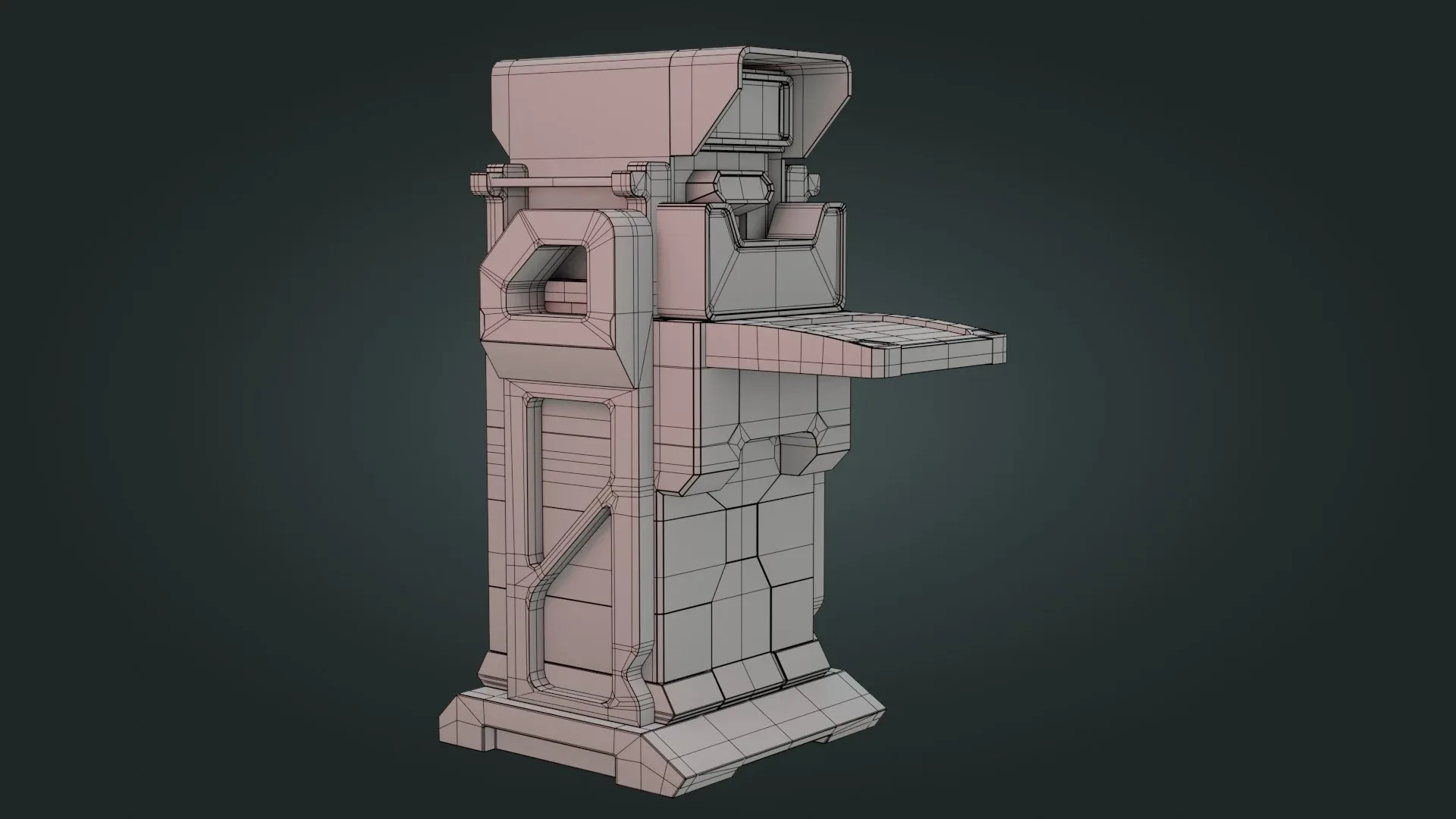 Sci-Fi Computer - Low Poly - Game Ready - PBR