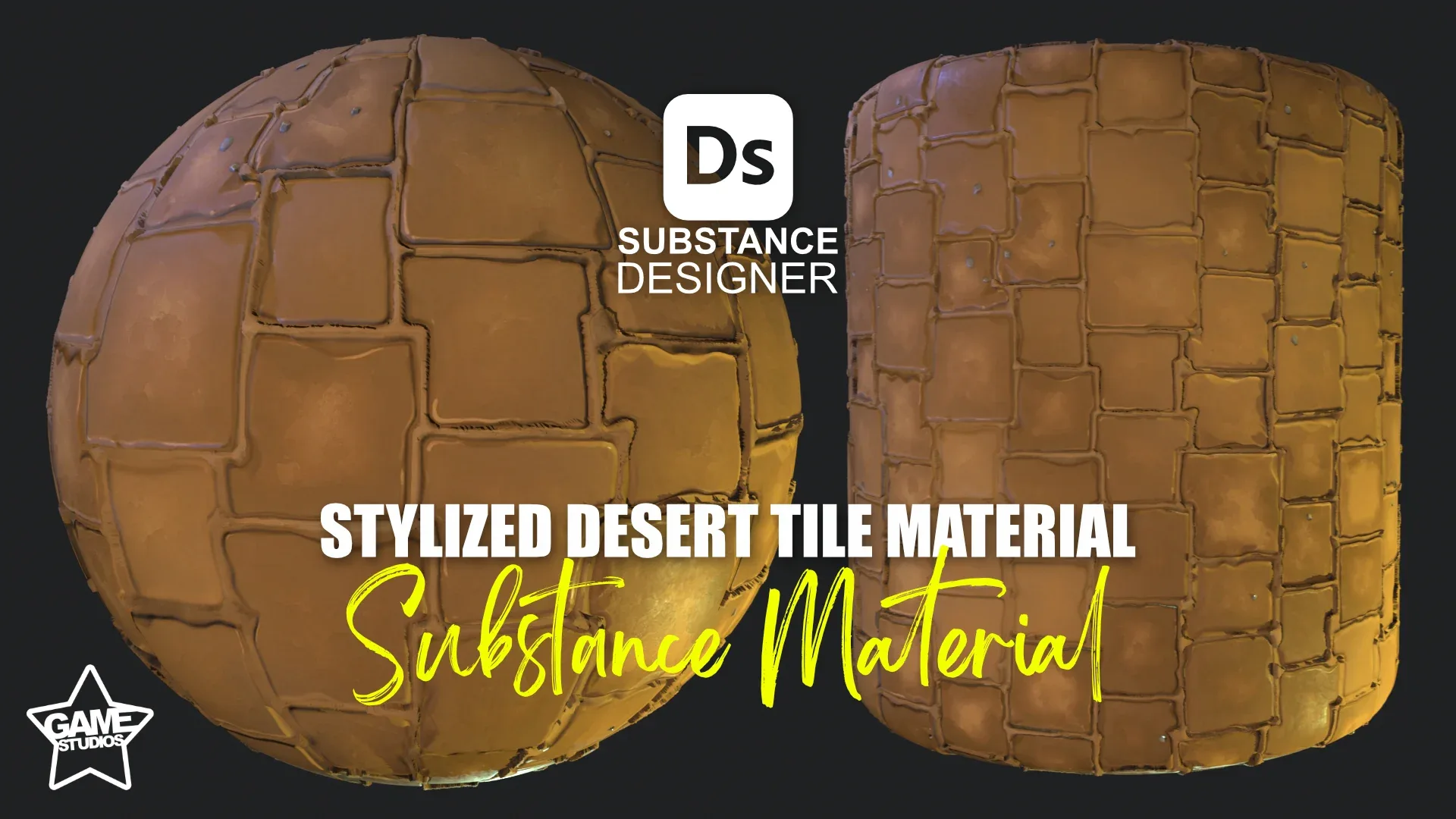 Stylized Desert Tiles Material 06 - Substance 3D Designer