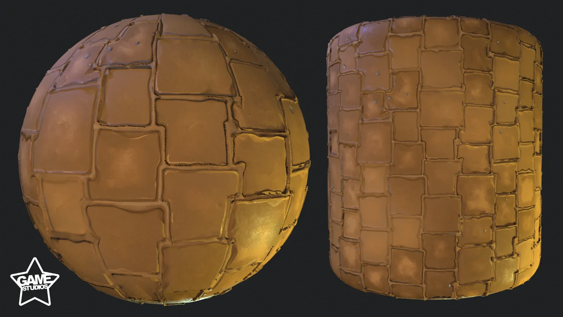 Stylized Desert Tiles Material 06 - Substance 3D Designer