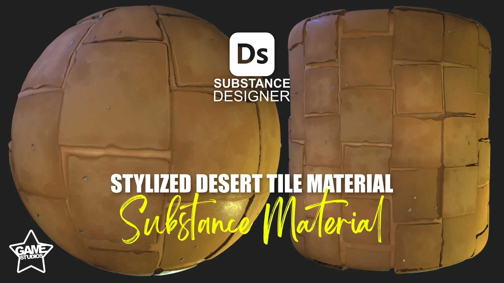 Stylized Desert Tiles Material 07 - Substance 3D Designer