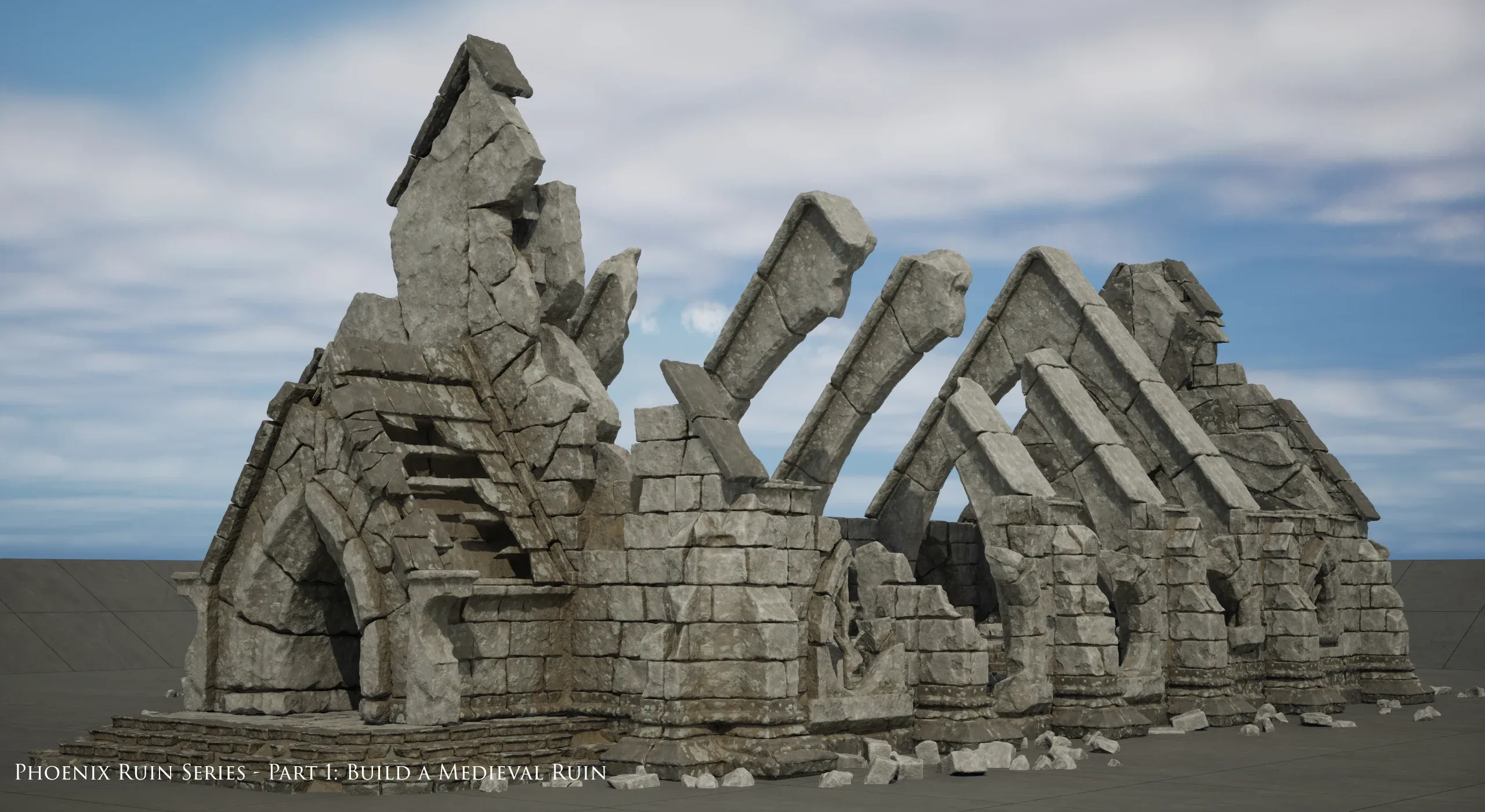 Build a Medieval Church Ruin