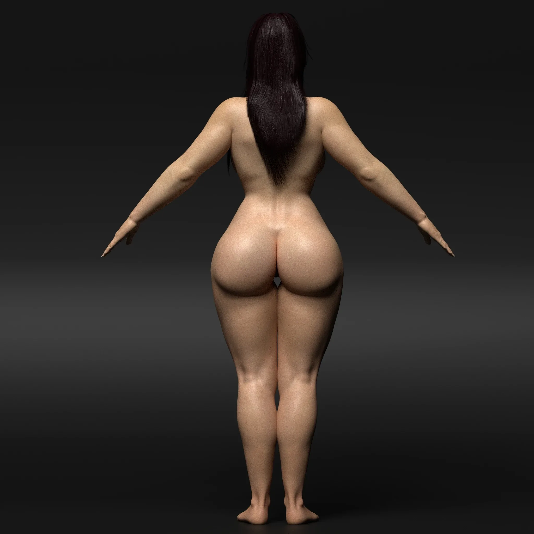 Beautiful Woman Nude Rigged Model - Olivia