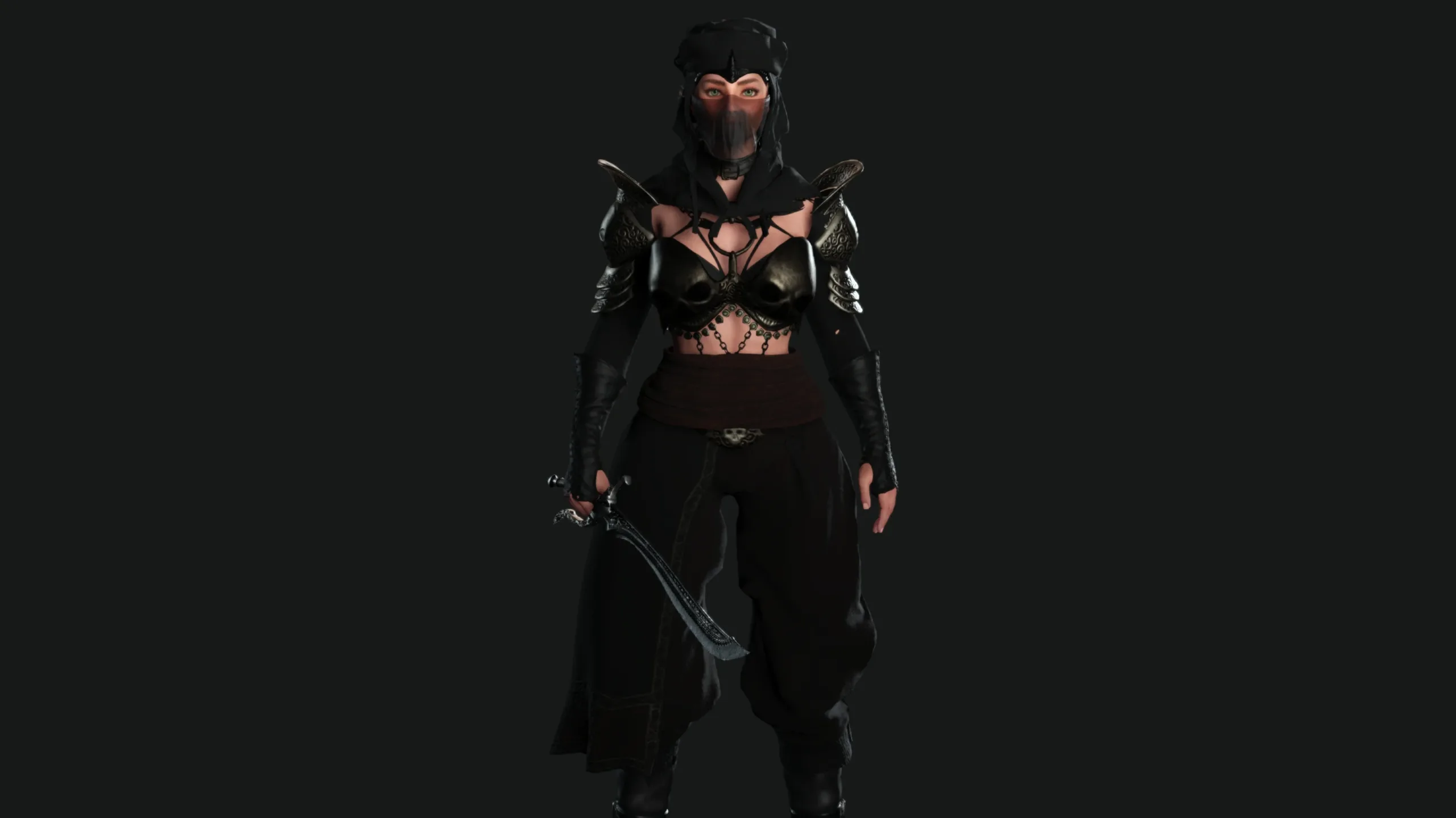 AAA 3D FANTASY CHARACTER - BEAUTIFUL ASSASSIN WARRIOR