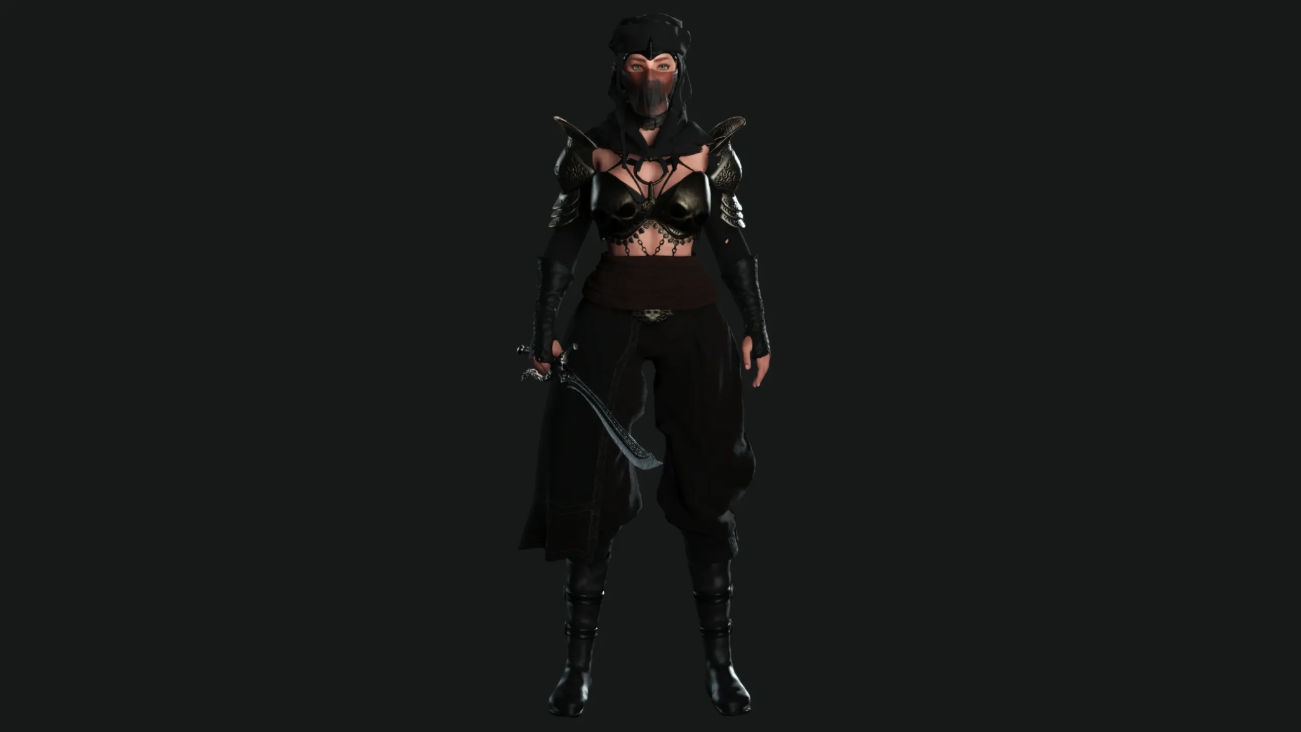 AAA 3D FANTASY CHARACTER - BEAUTIFUL ASSASSIN WARRIOR