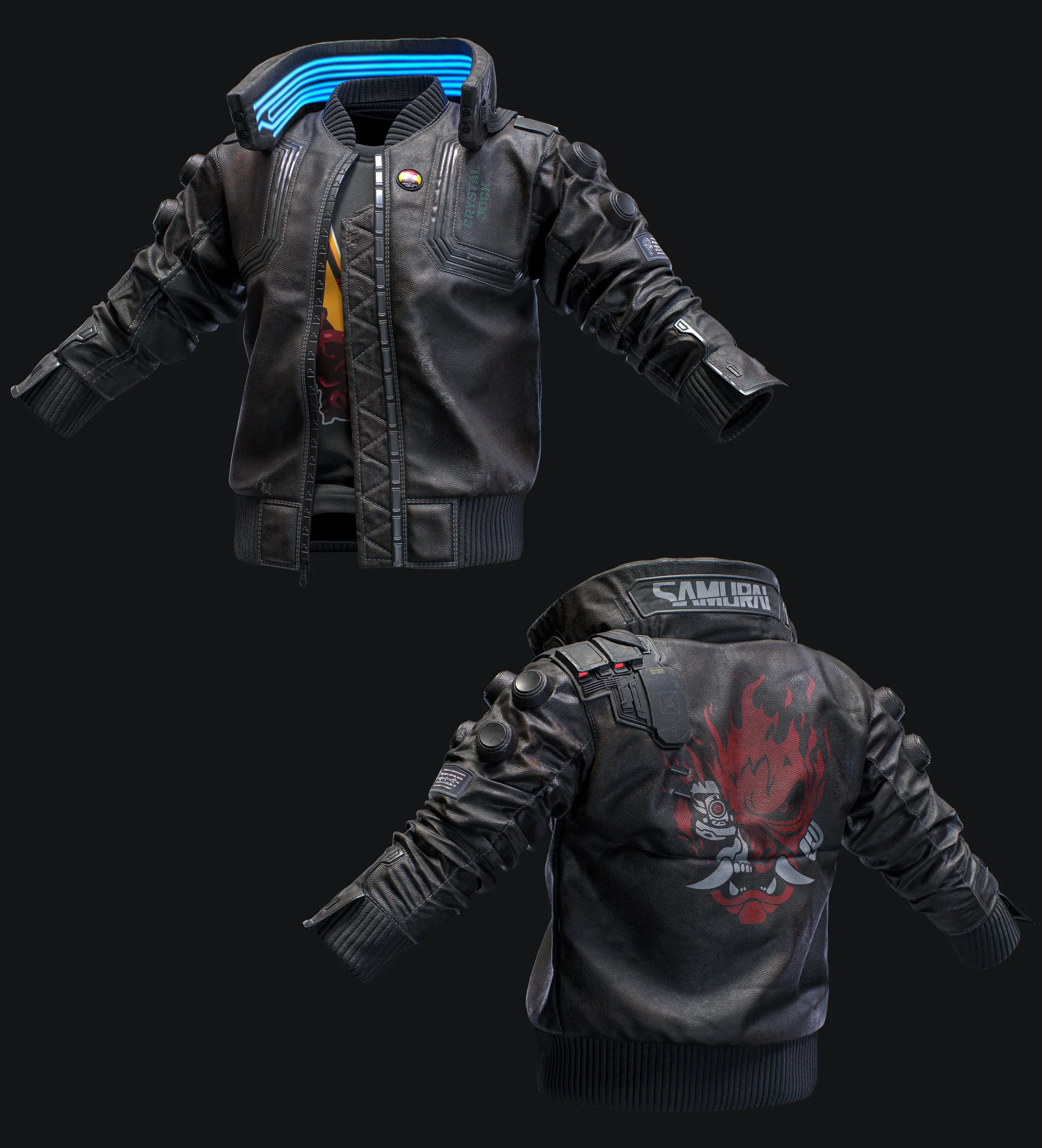 Cyberpunk Jacket V - Tutorial (Full Pipeline) + 3D Model