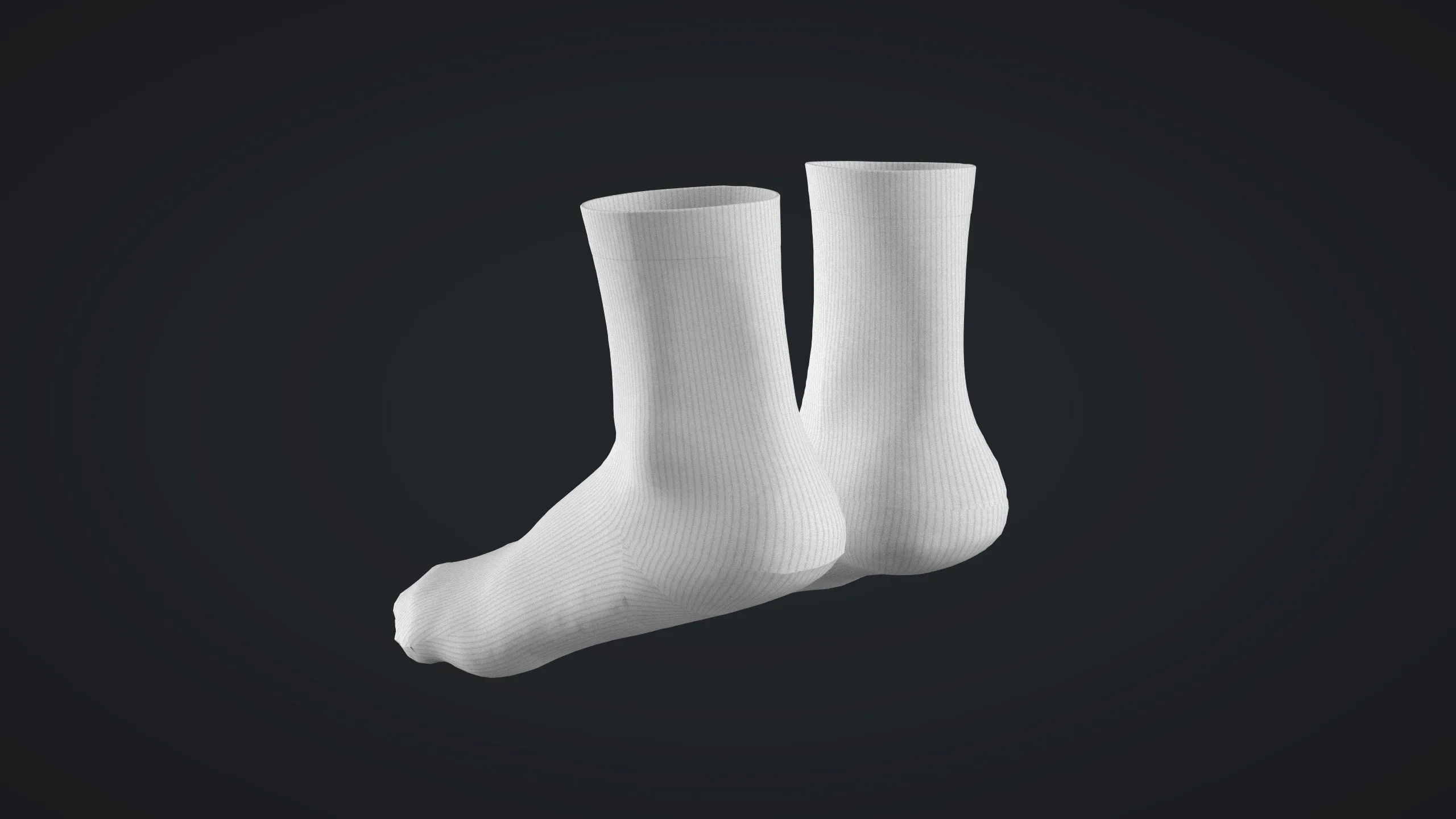 Socks - White| Marvelous / Clo3d / obj / fbx