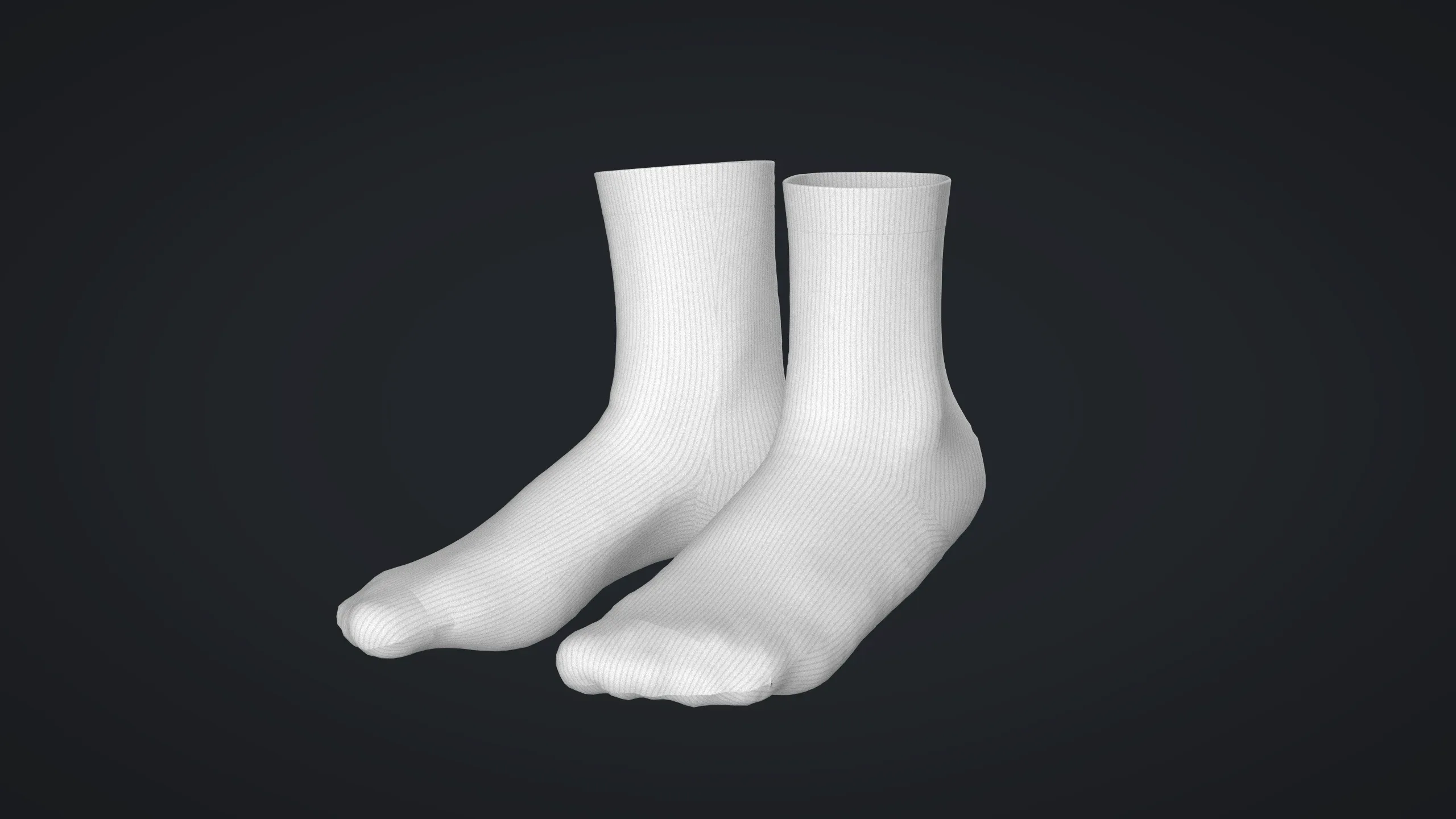 Socks - White| Marvelous / Clo3d / obj / fbx