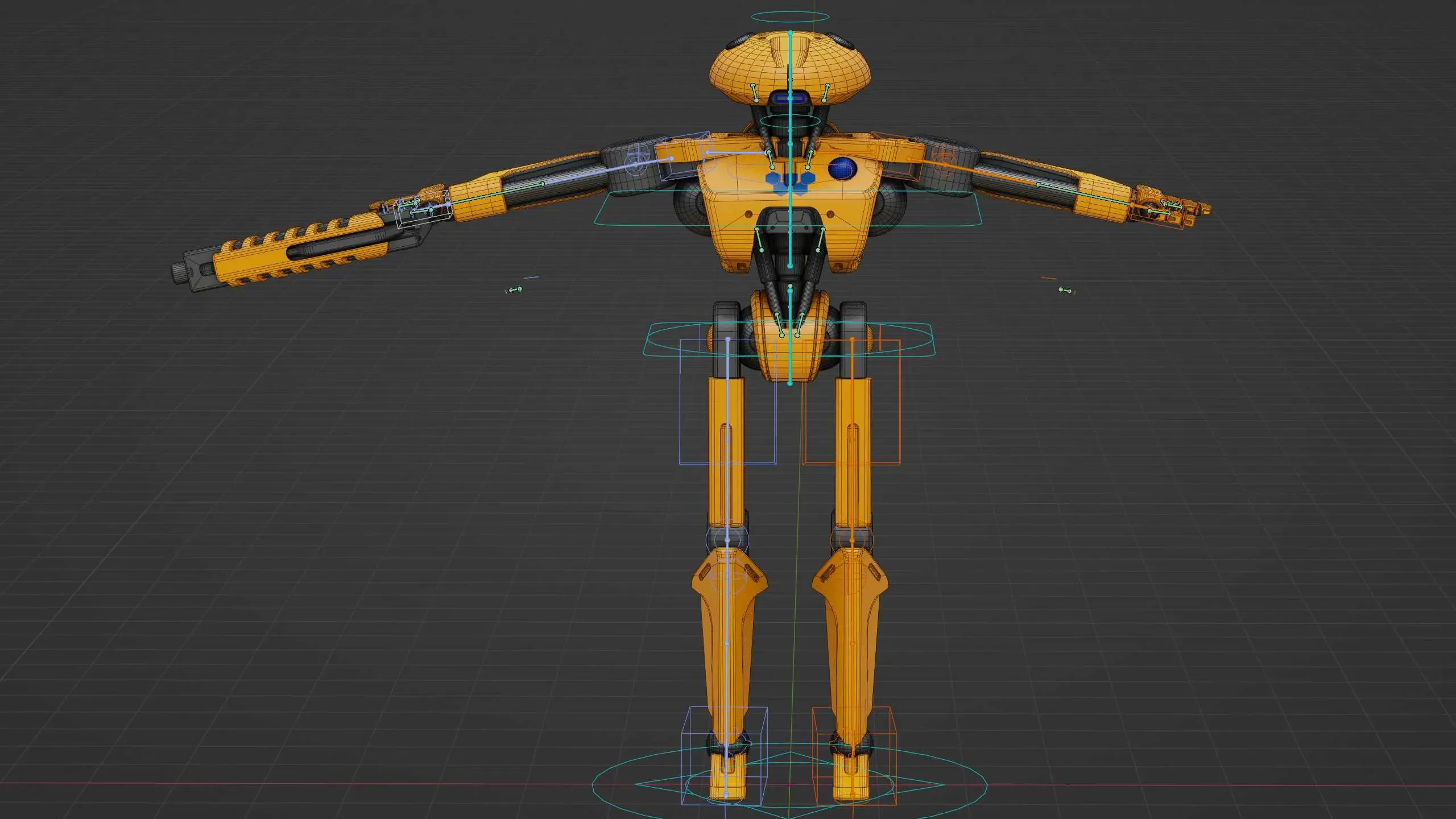 Battle Droid Z-100 Auto-Rig Pro Rigged For Mixamo, Unreal Engine Unity
