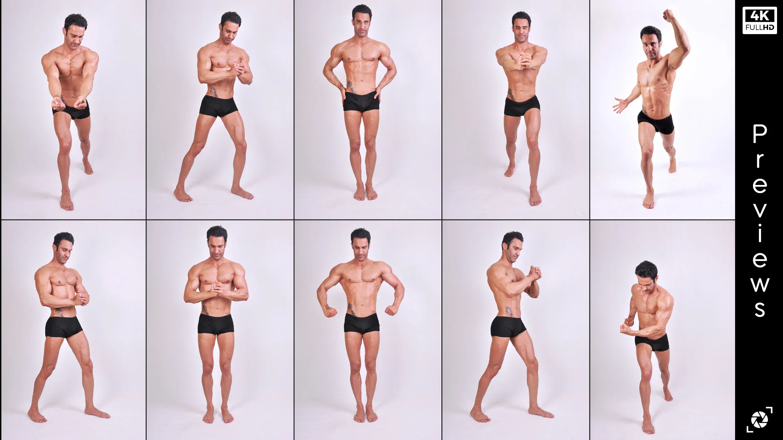 +200 Muscular Pose References Pictures - Vol 01