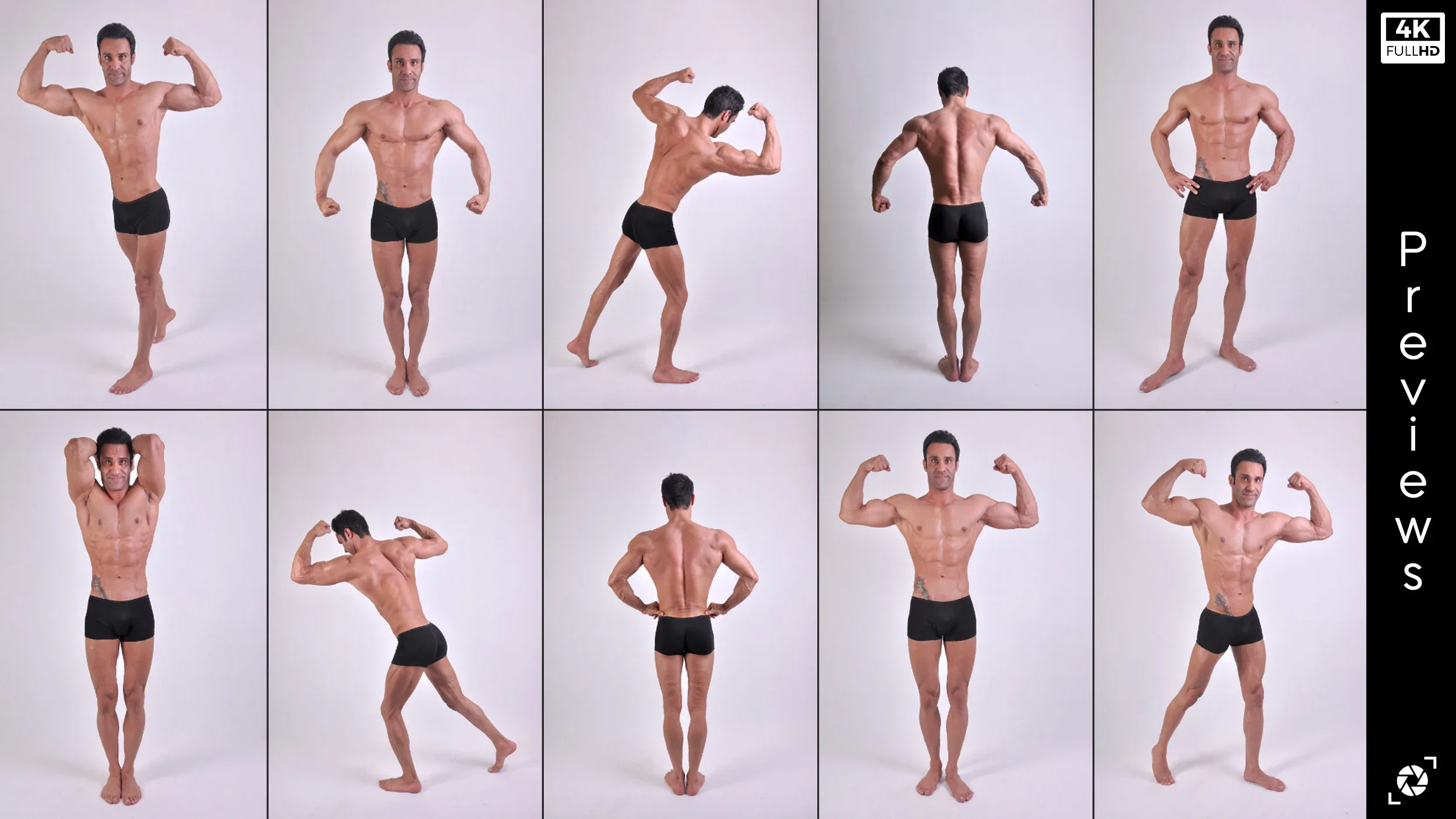 +200 Muscular Pose References Pictures - Vol 01