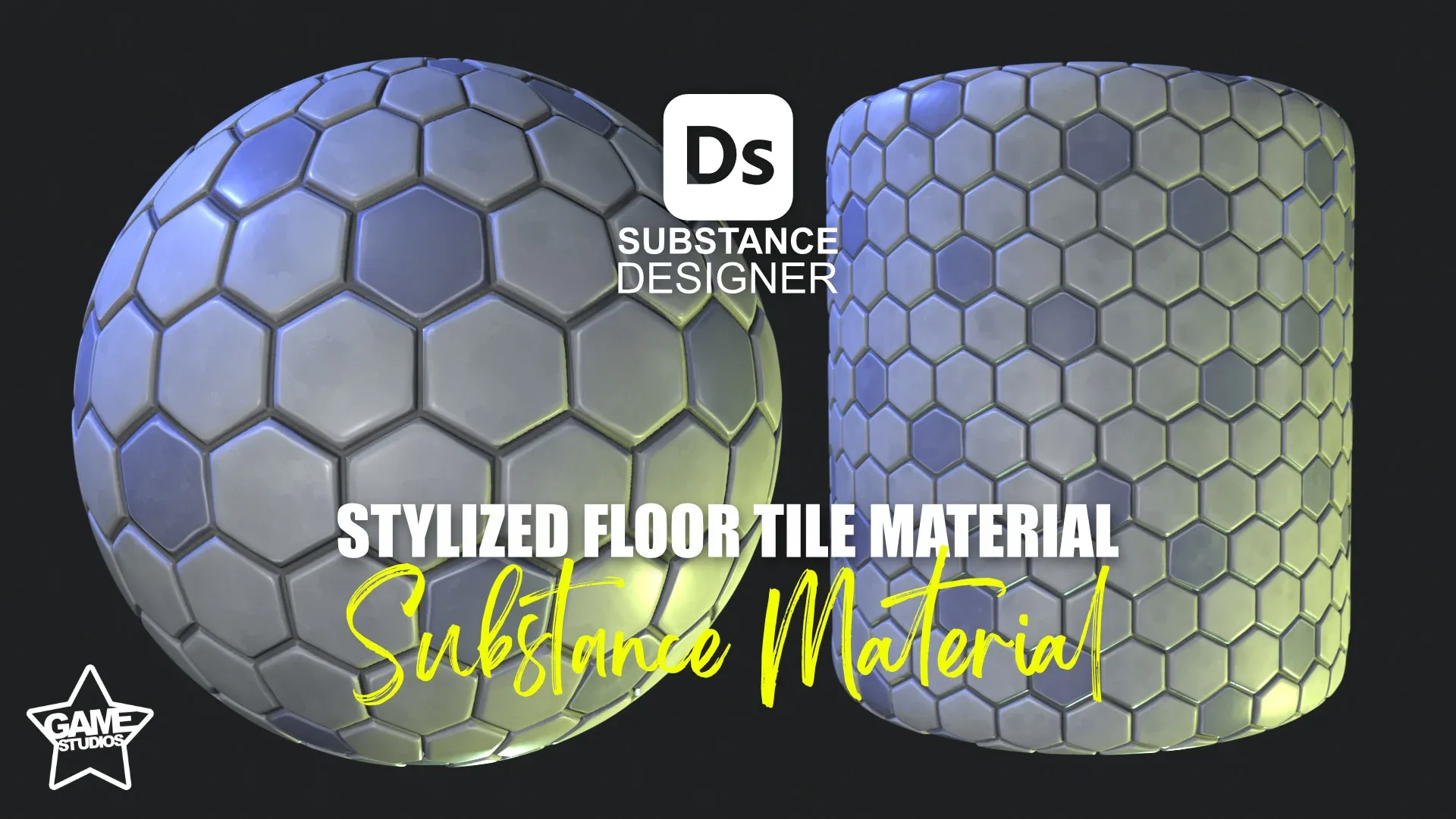 Stylized Floor Tiles Material 06 - Substance 3D Designer