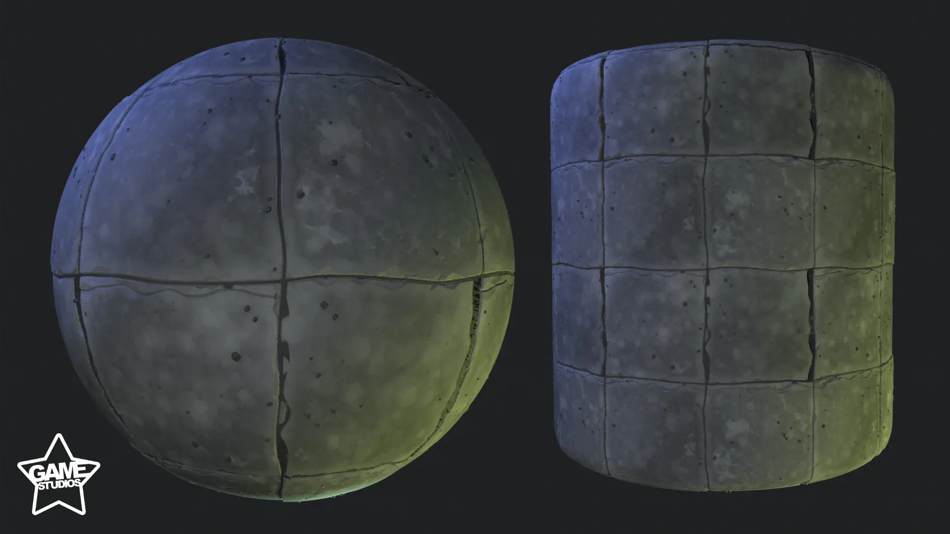 Stylized Floor Tiles Material 07 - Substance 3D Designer