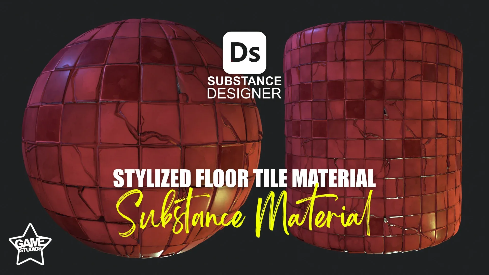 Stylized Floor Tiles Material 12 - Substance 3D Designer