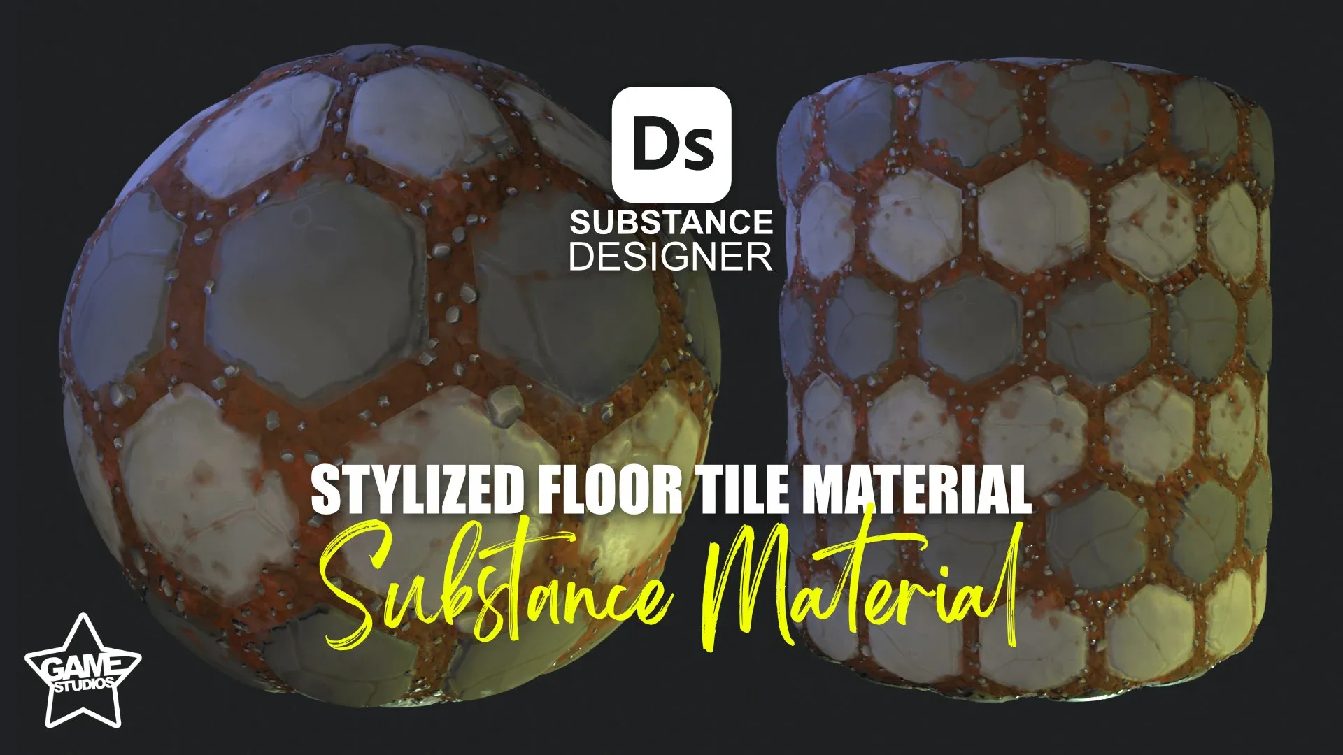 Stylized Floor Tiles Material 13 - Substance 3D Designer