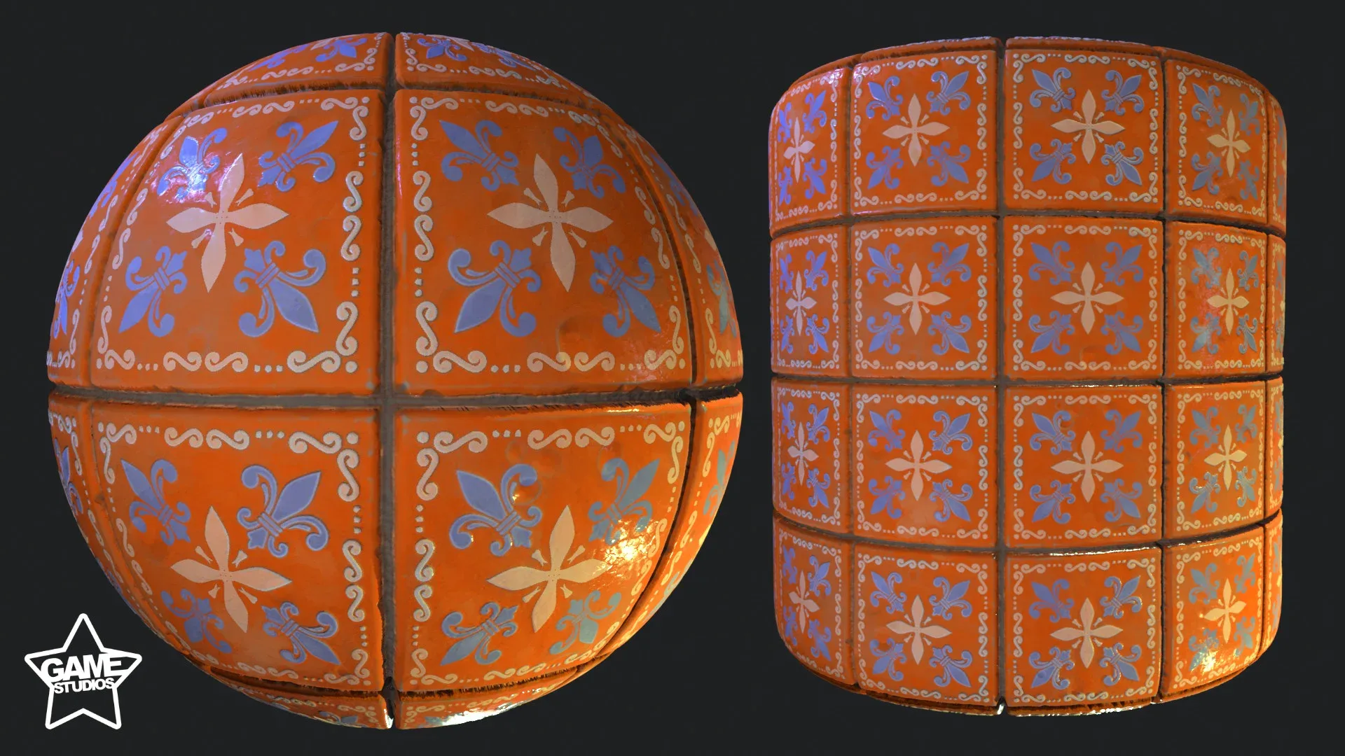 Stylized Portuguese Tiles Material 05 - Substance 3D Designer