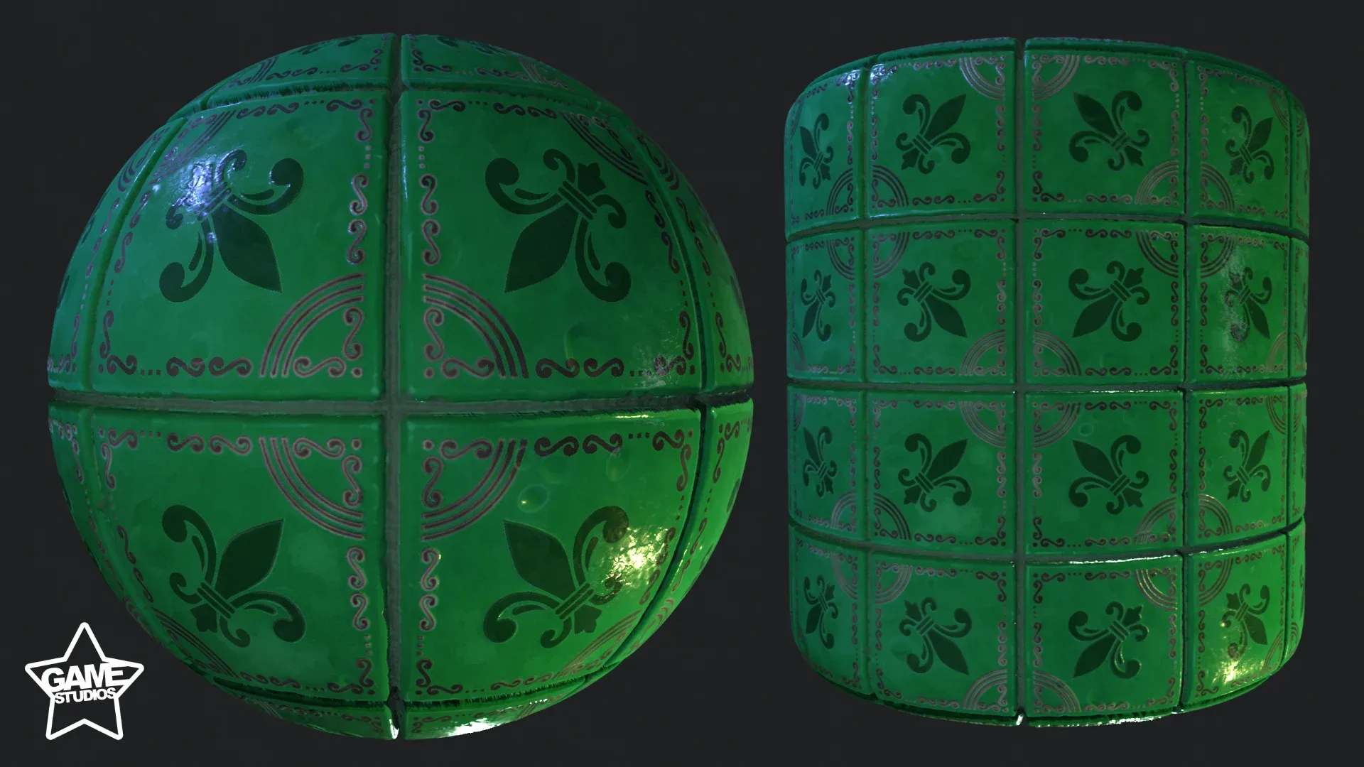 Stylized Portuguese Tiles Material 06 - Substance 3D Designer