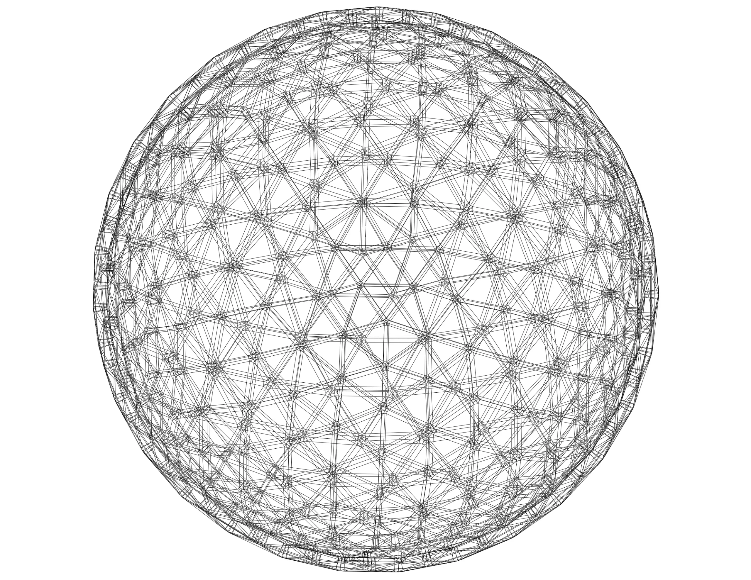 Wireframe Shape Frequency Geodesic Sphere