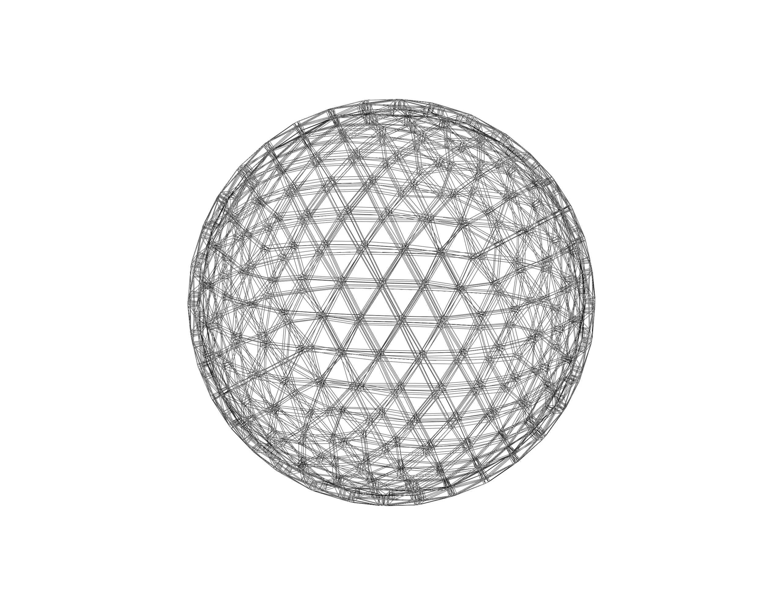 Wireframe Shape Frequency Geodesic Sphere