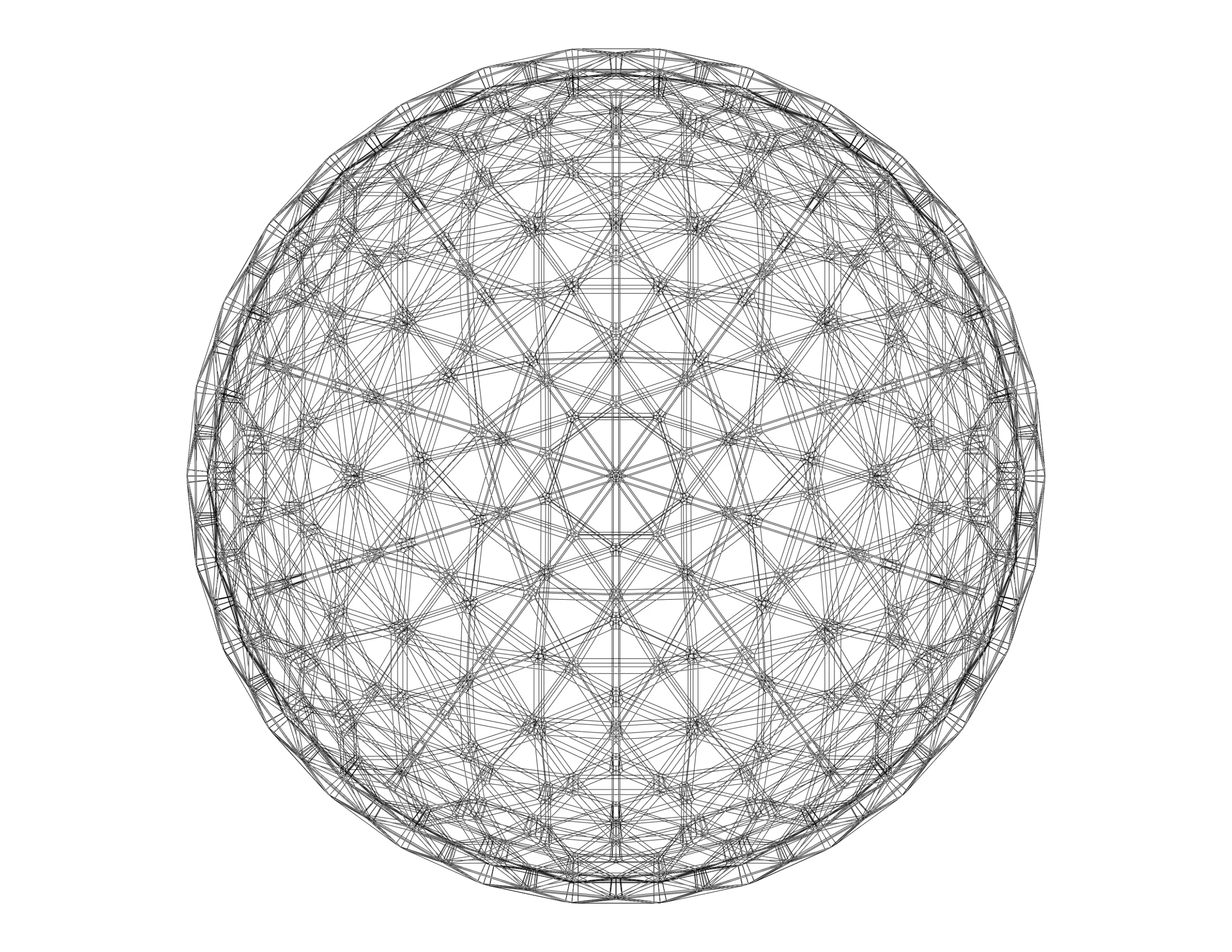 Wireframe Shape Frequency Geodesic Sphere