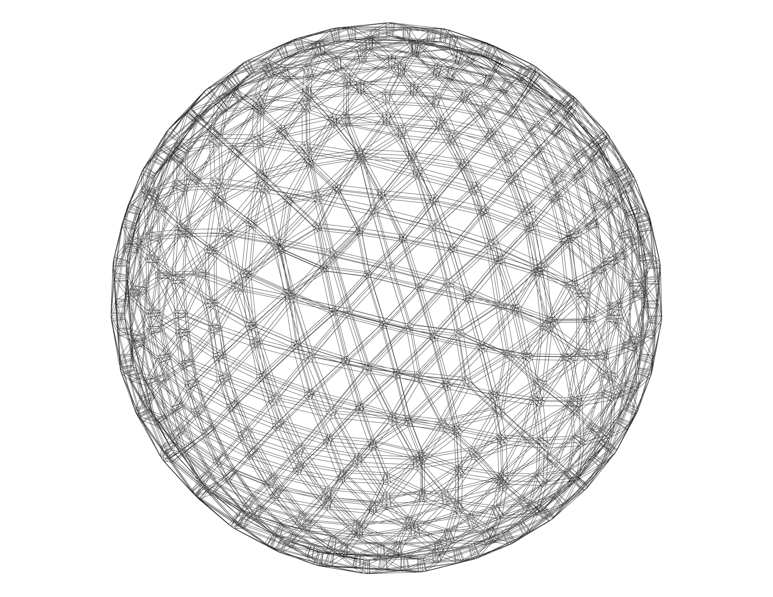 Wireframe Shape Frequency Geodesic Sphere