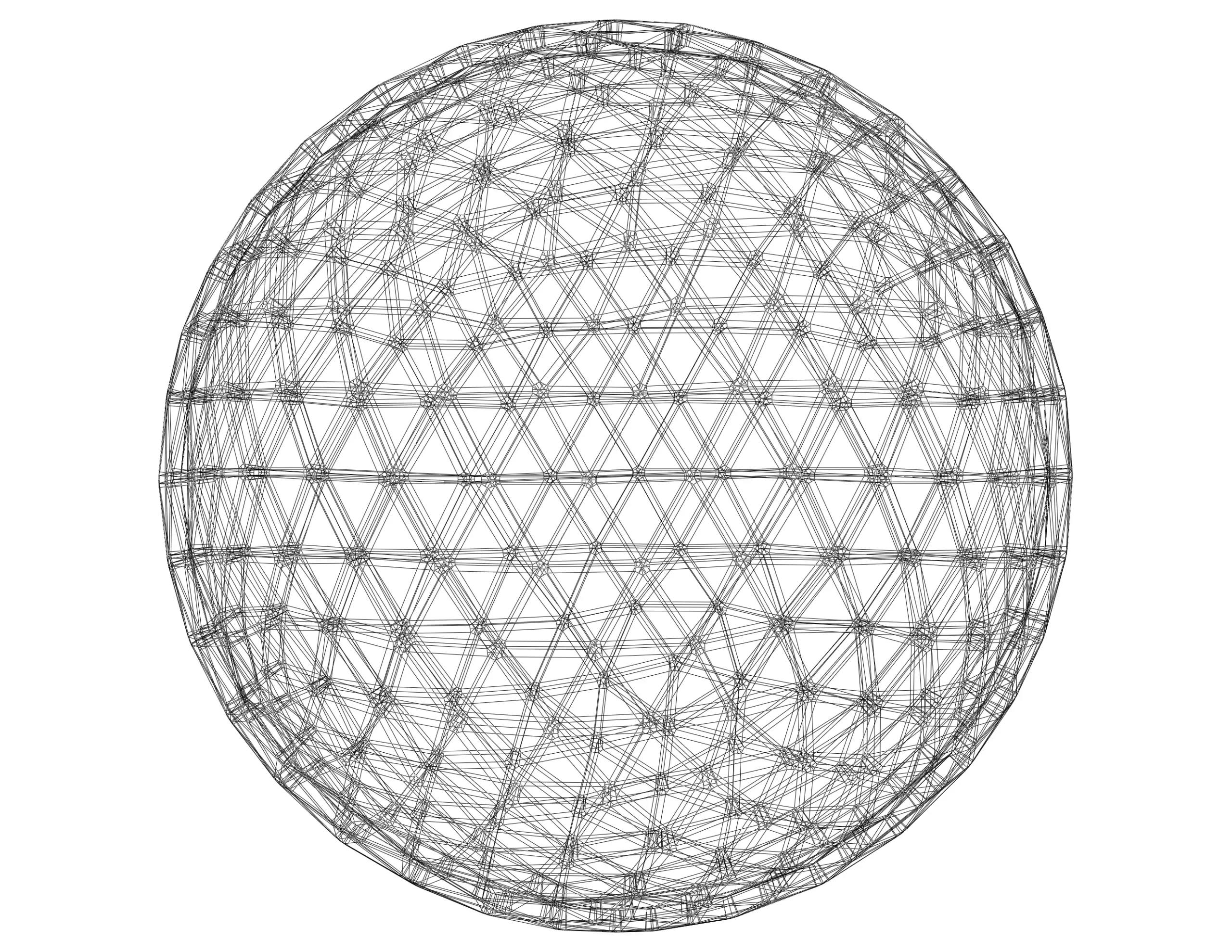 Wireframe Shape Frequency Geodesic Sphere