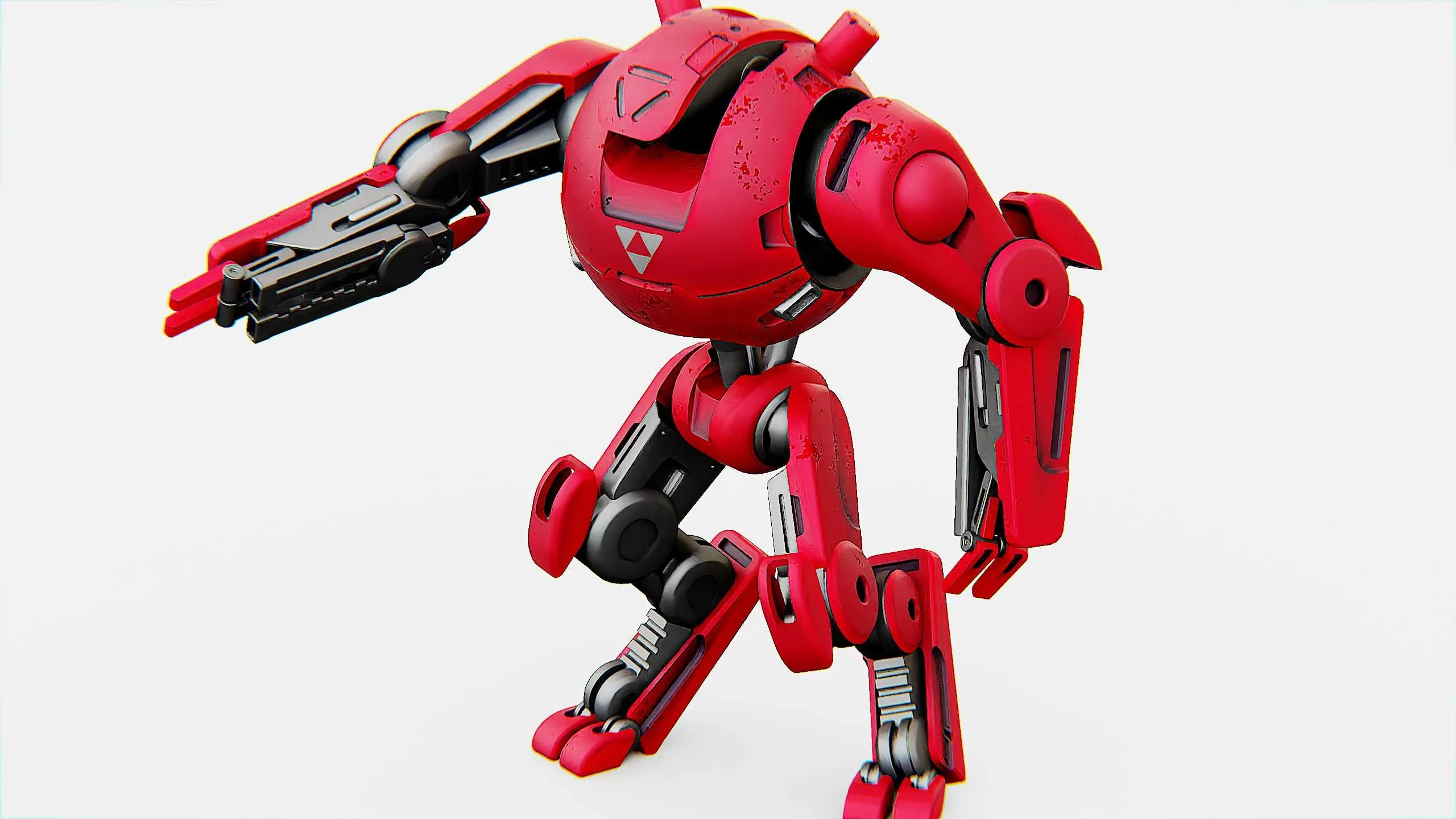 Combat Droid Oz-200 Auto-Rig Pro Rigged For Mixamo, Unreal Engine Unity