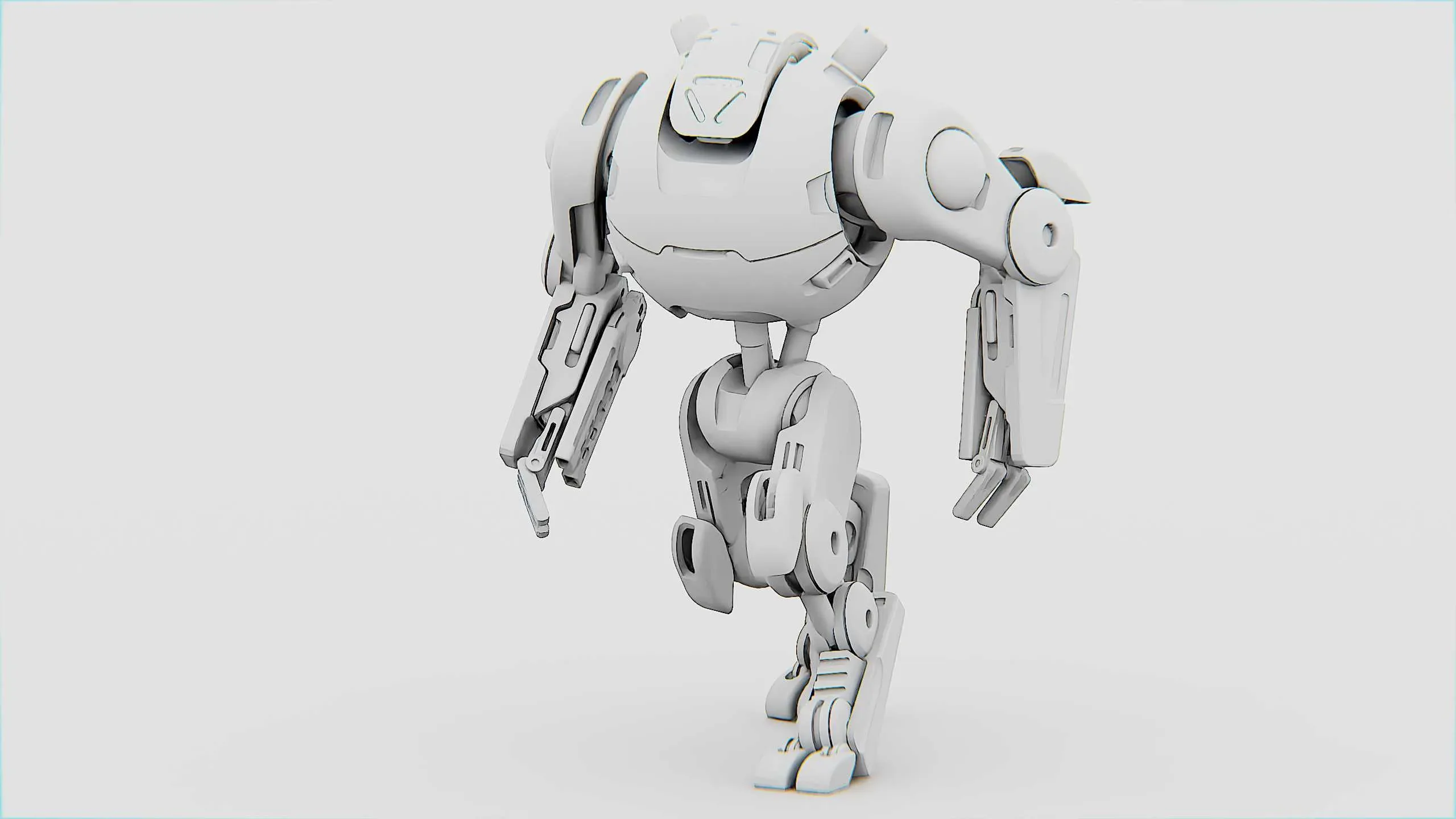 Combat Droid Oz-200 Auto-Rig Pro Rigged For Mixamo, Unreal Engine Unity