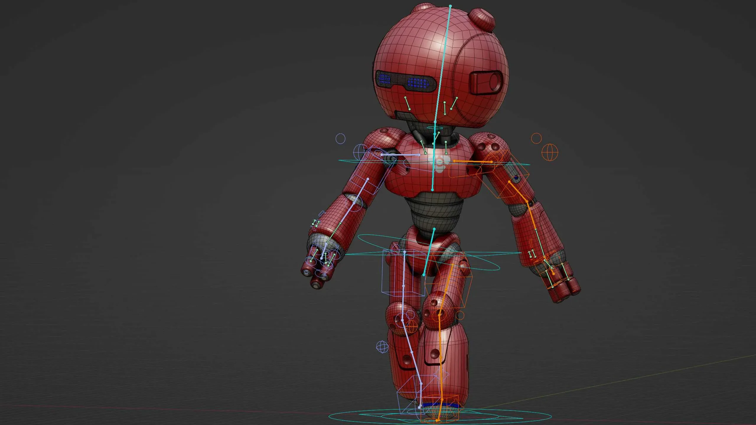 Hell Boy Bot Auto-Rig Pro Rigged For Mixamo, Unreal Engine Unity