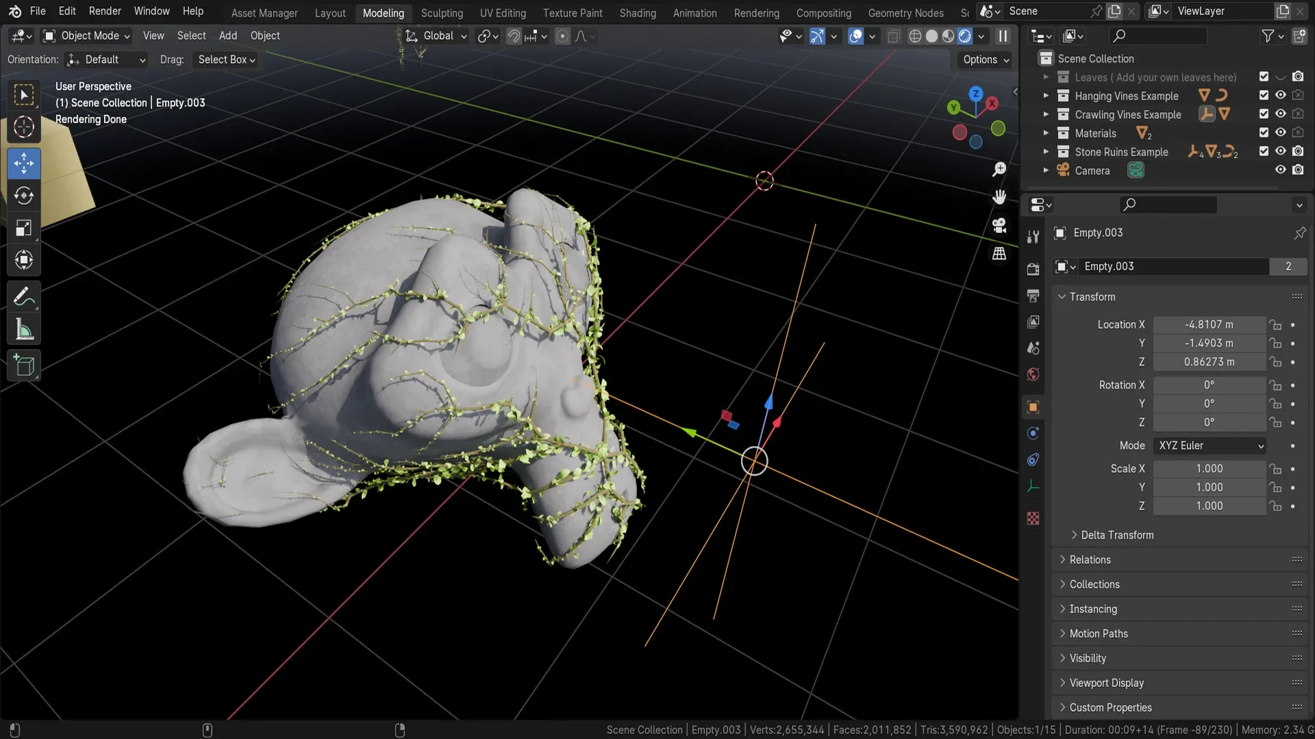 Blender 4 Jungle Vines Geometry Node