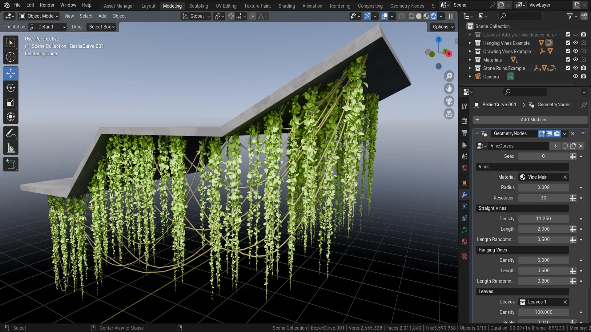 Blender 4 Jungle Vines Geometry Node