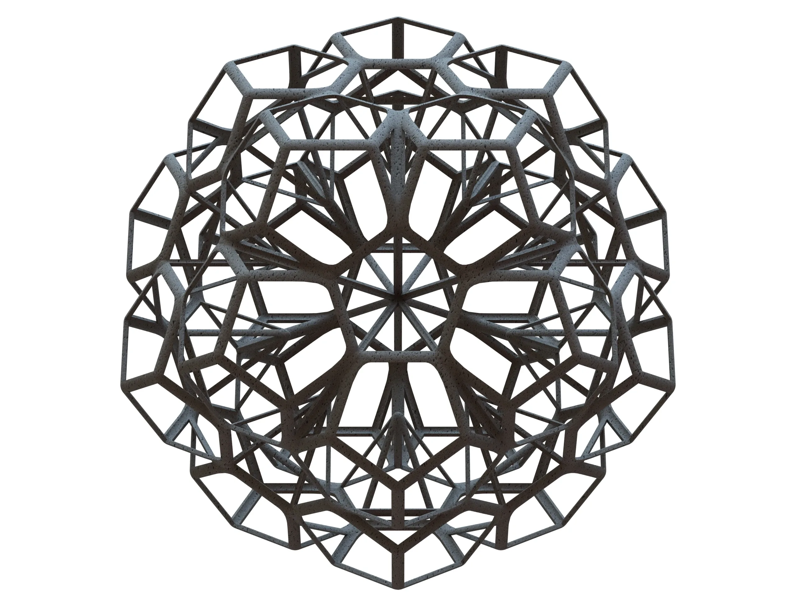 Wireframe Shape Penta Flake Dodecahedron