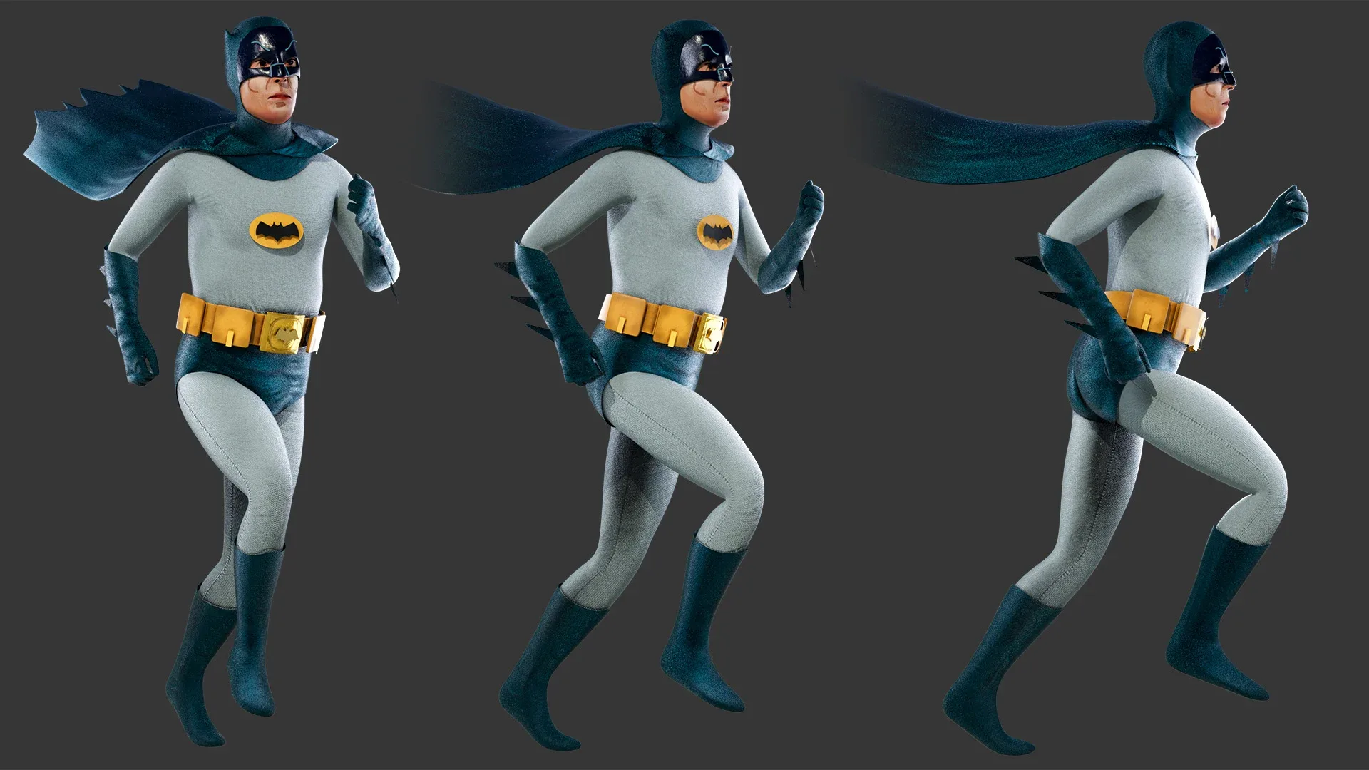 Batman 1966 Rigged 3D Model