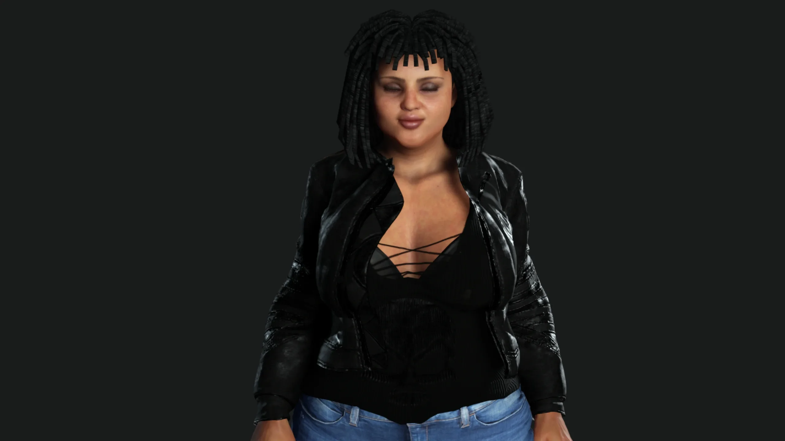 AAA 3D REALISTIC FEMALE CHARACTER - AFRICAN FAT WOMAN GTA NPC