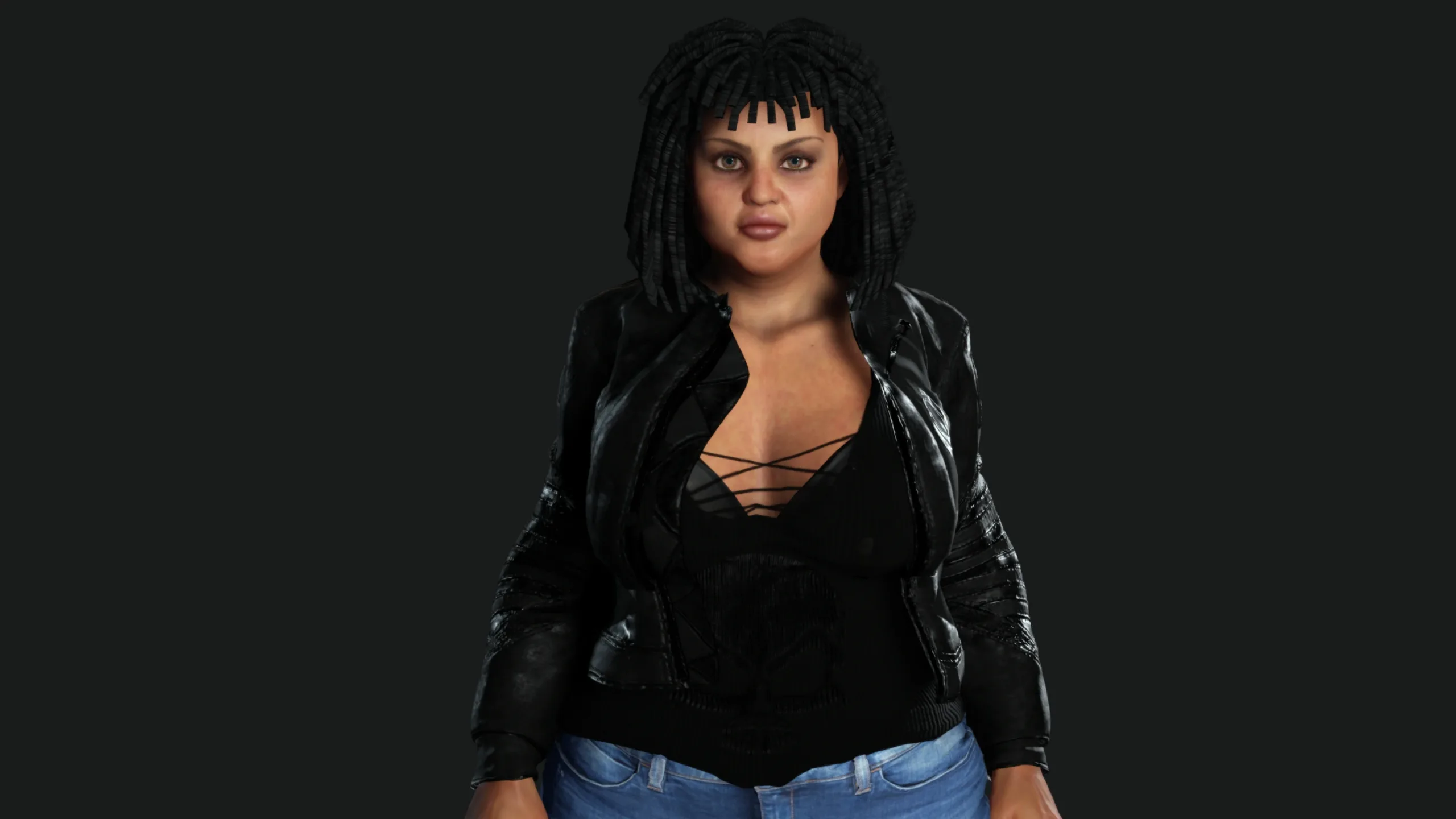 AAA 3D REALISTIC FEMALE CHARACTER - AFRICAN FAT WOMAN GTA NPC