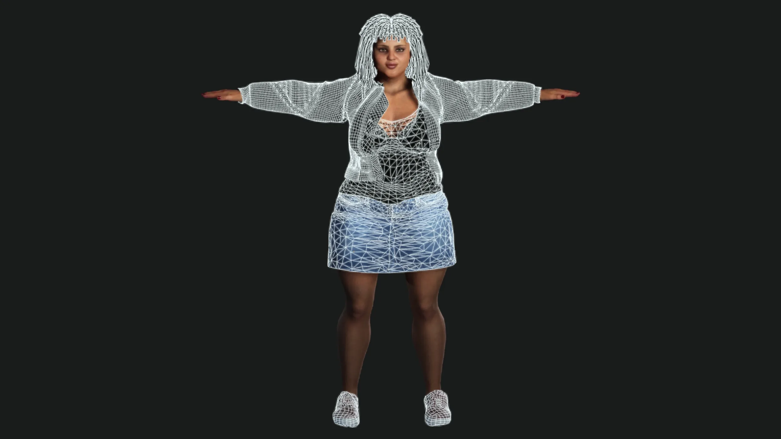 AAA 3D REALISTIC FEMALE CHARACTER - AFRICAN FAT WOMAN GTA NPC