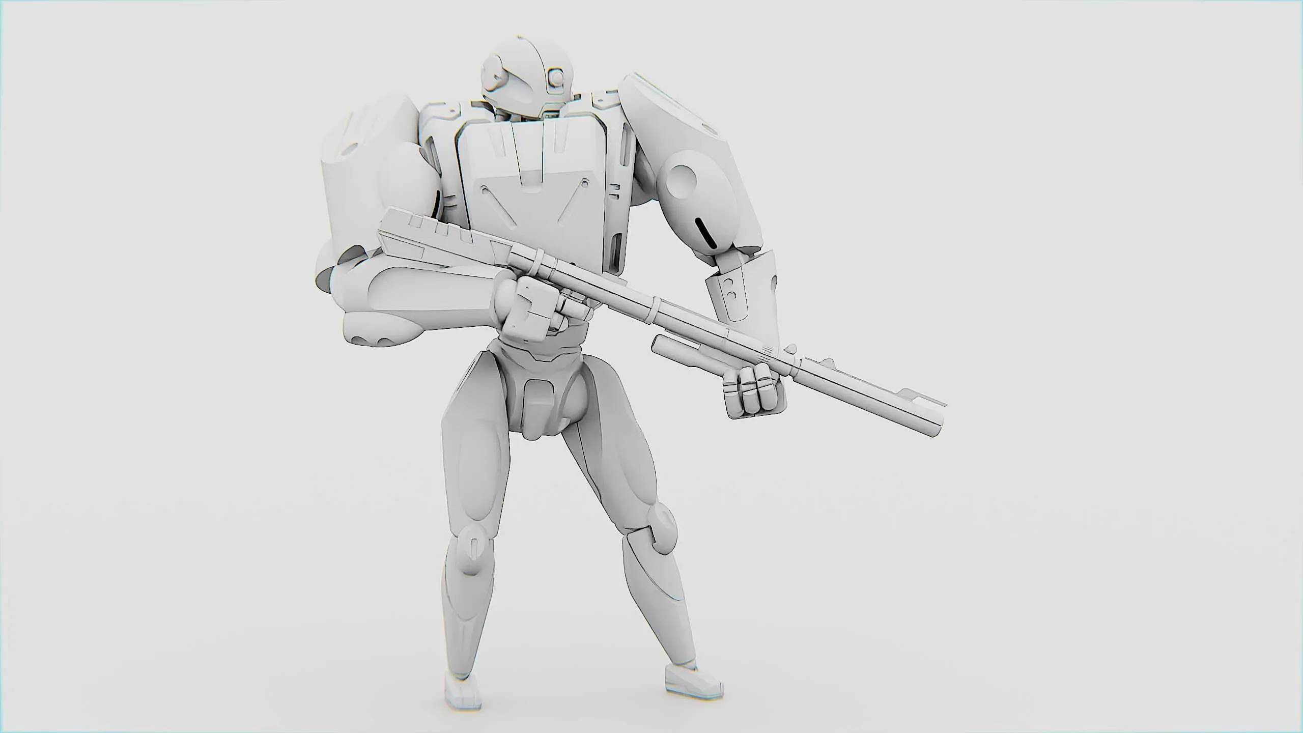 BATTLE DROID QORA Auto-Rig Pro Rigged For Mixamo, Unreal Engine Unity