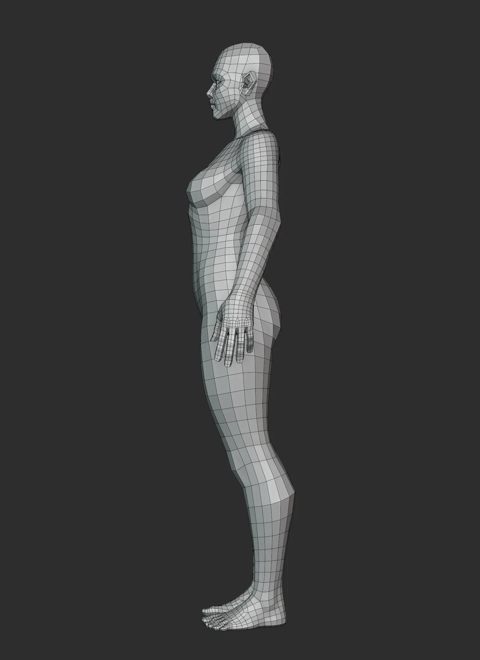 Stylized Lowpoly Female Basemesh