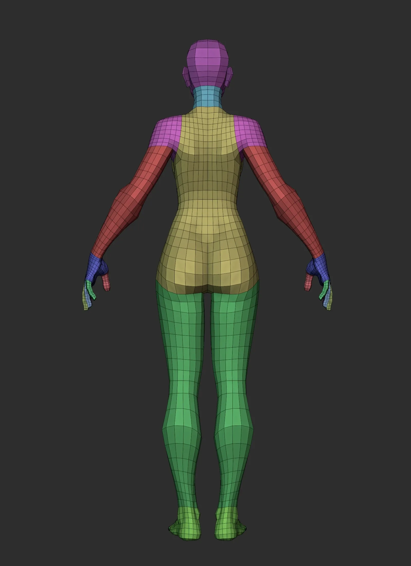 Stylized Lowpoly Female Basemesh