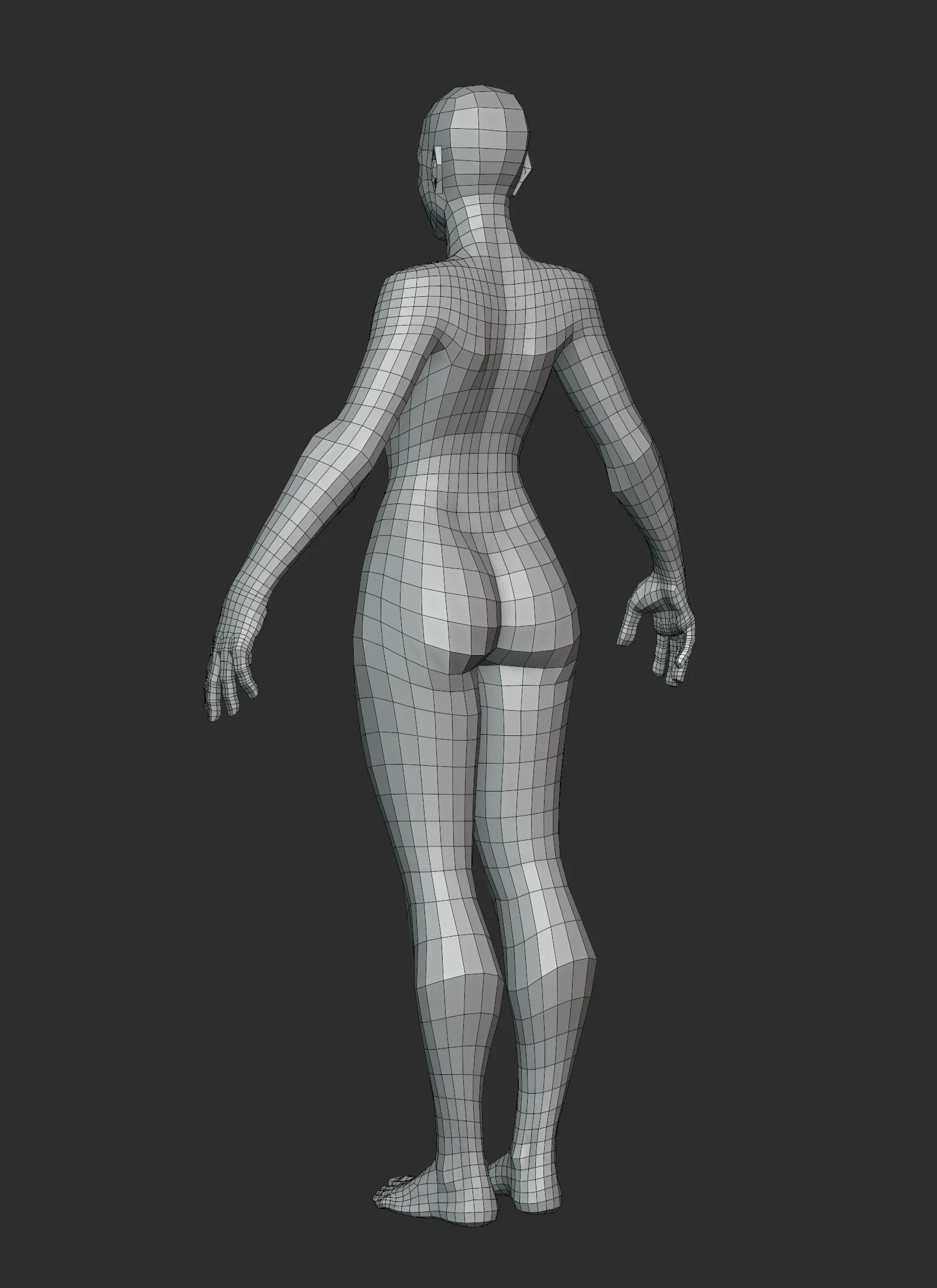 Stylized Lowpoly Female Basemesh