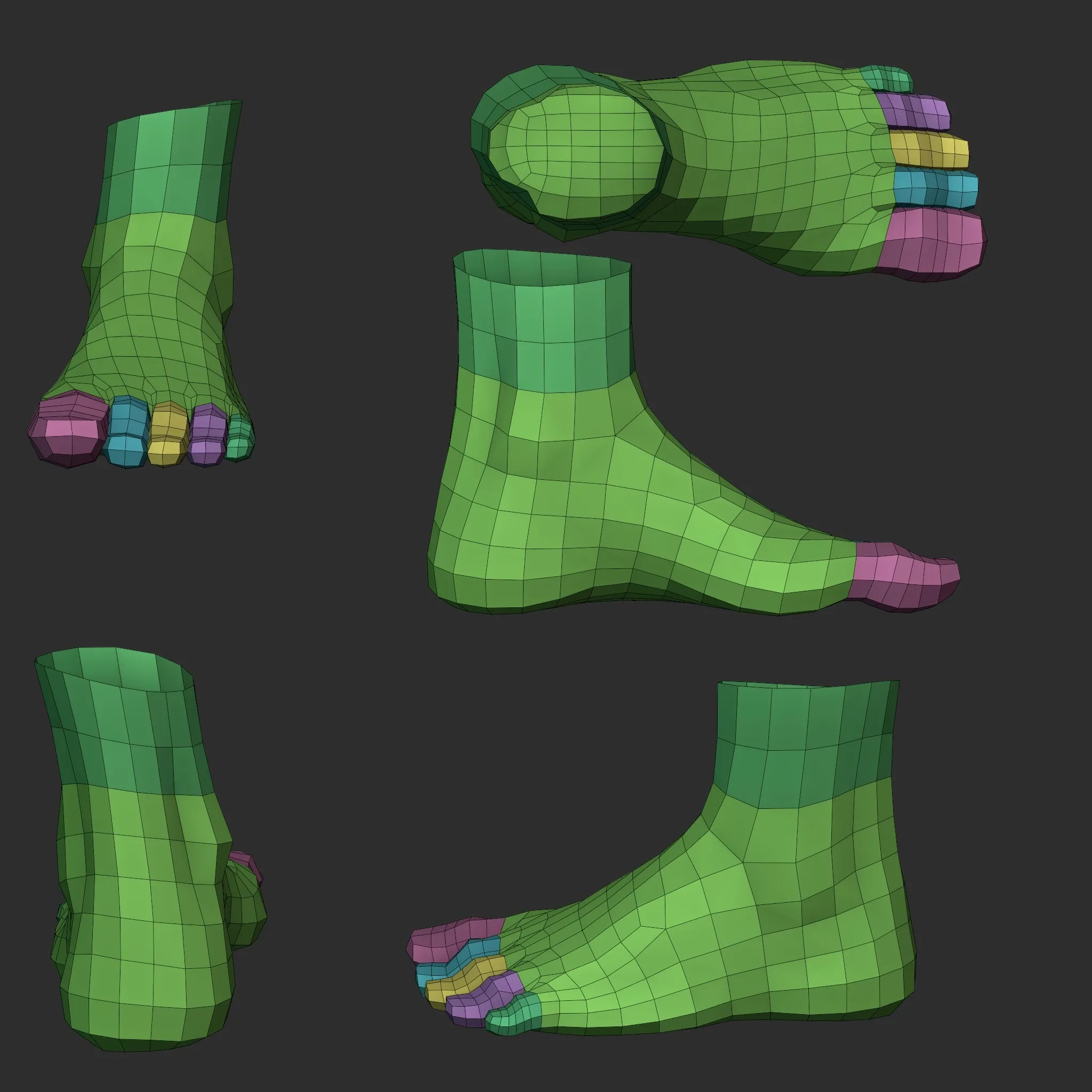 Stylized Lowpoly Female Basemesh