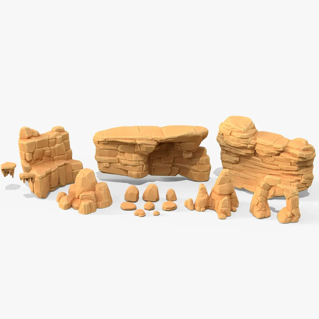 Stylized SandStone Rock Pack