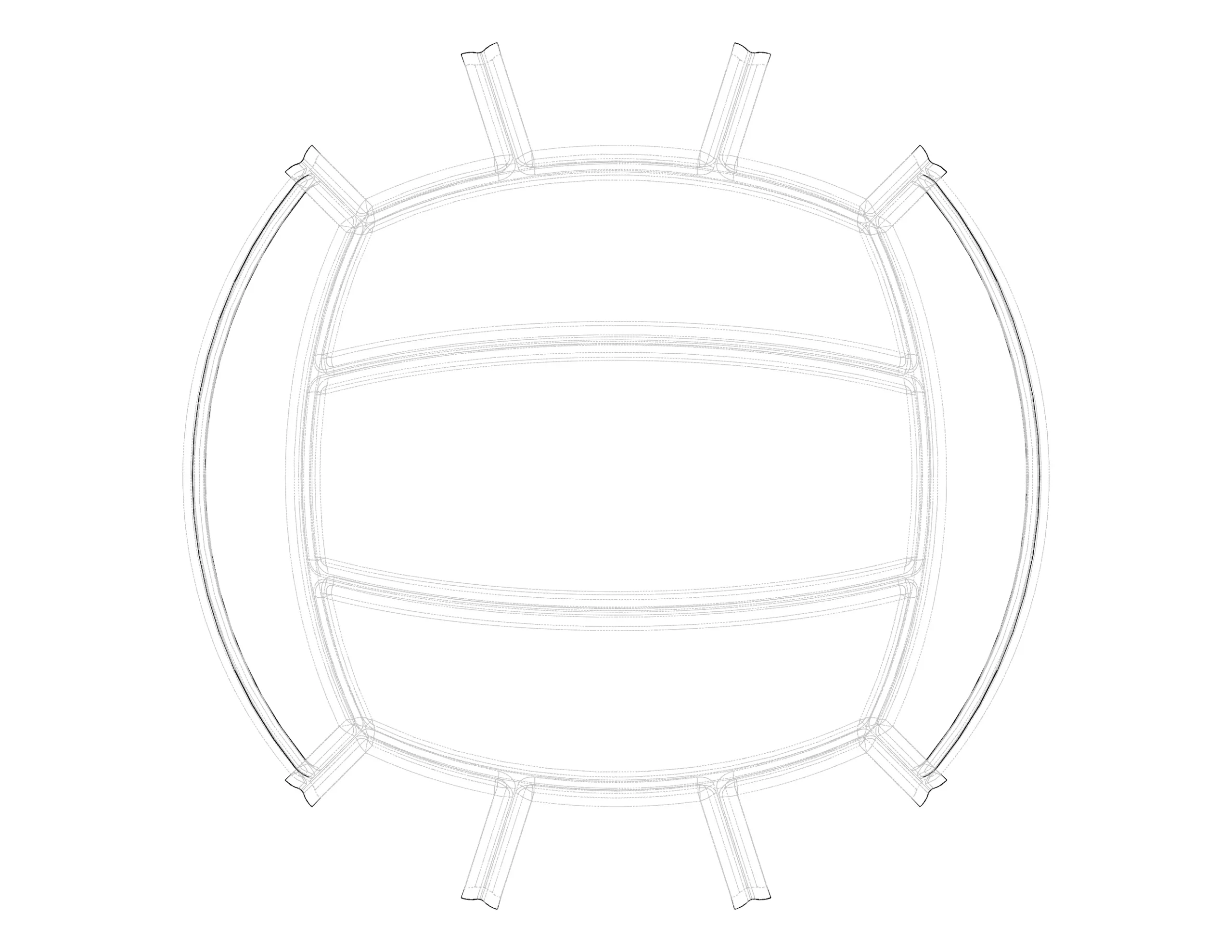 Wireframe Shape Geometric Volley Ball